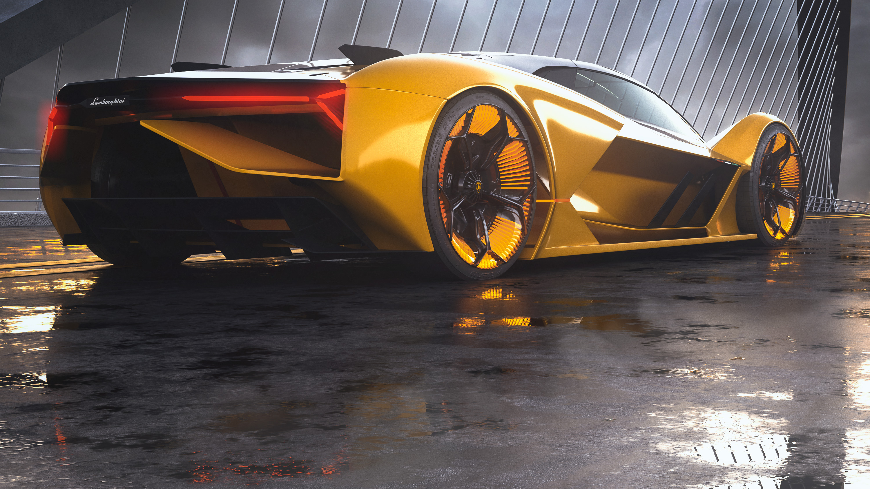 Lamborghini Terzo Millennio Rear, HD Cars, 4k