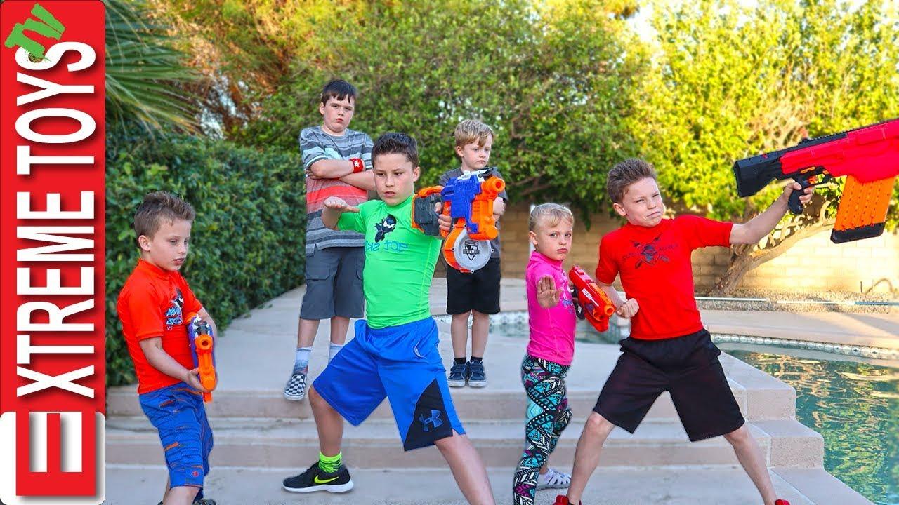 Sneak Attack Squad Tryouts with Ninja Kids TV! Nerf Blaster