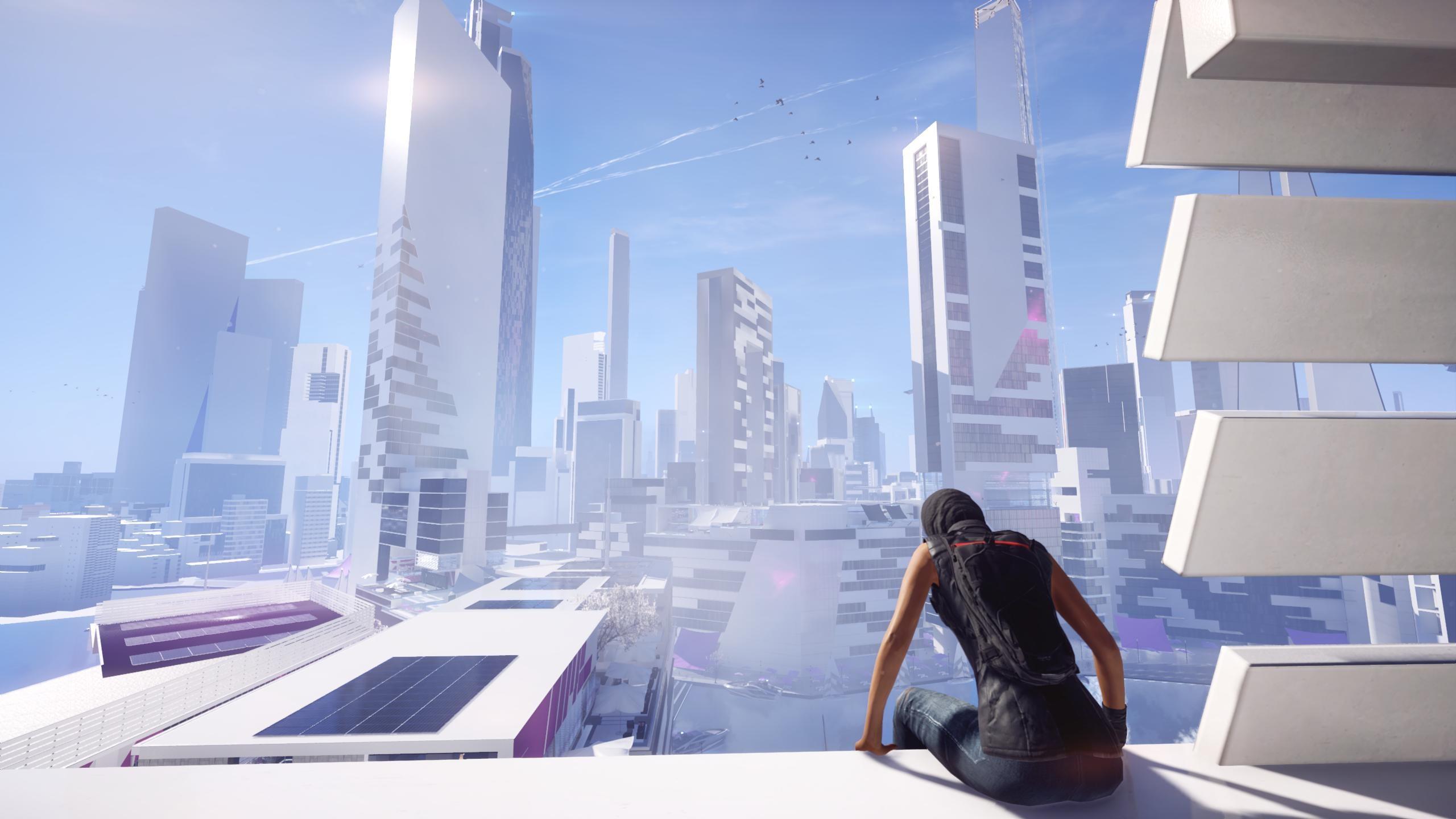 2520x1080] I made an ultra-wide Mirror's Edge wallpaper of old Faith, and  new Faith. • /r/wallpapers