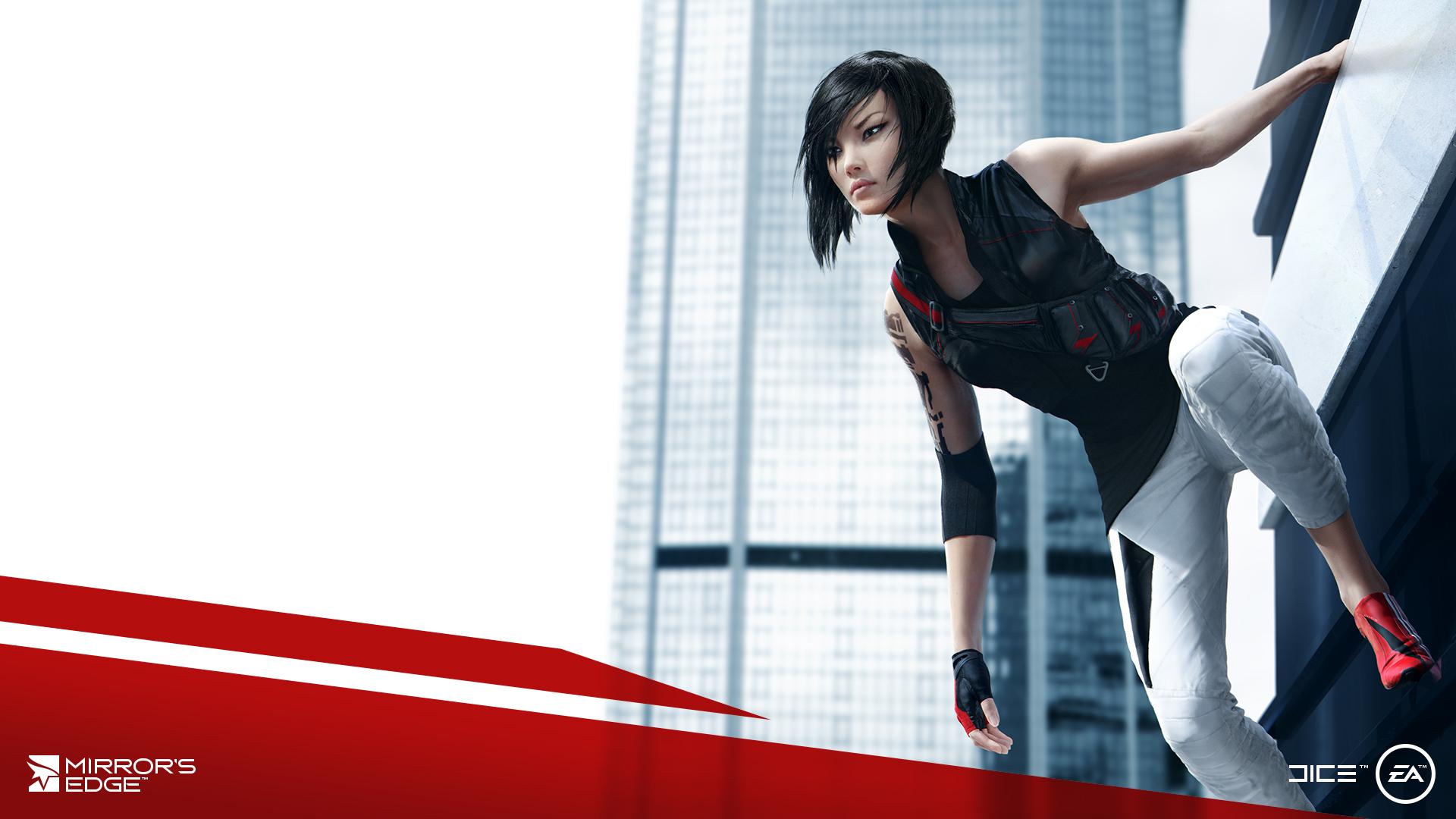 2520x1080] I made an ultra-wide Mirror's Edge wallpaper of old Faith, and  new Faith. • /r/wallpapers