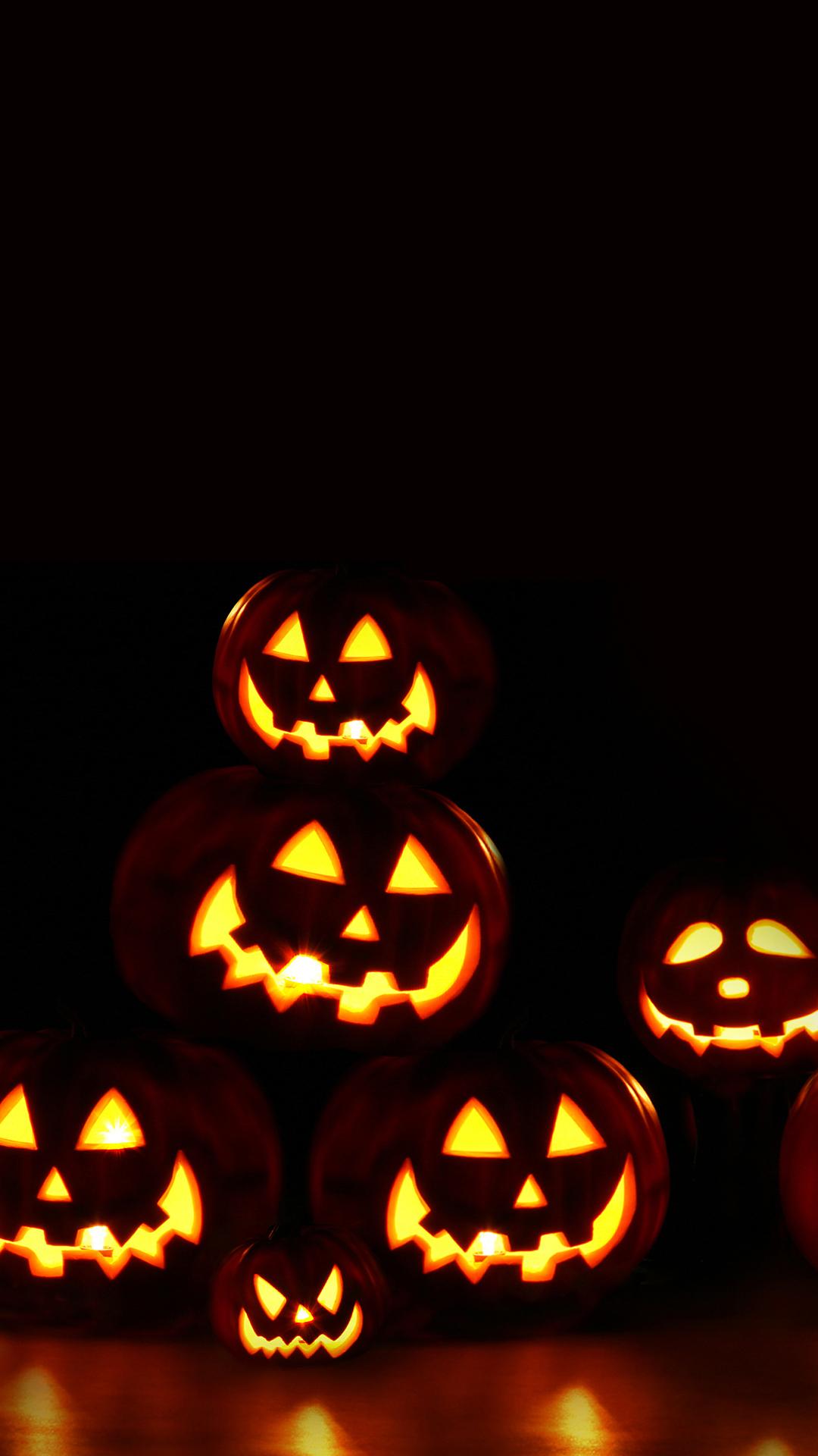 Scary Pumpkins Halloween Android Wallpaper free download