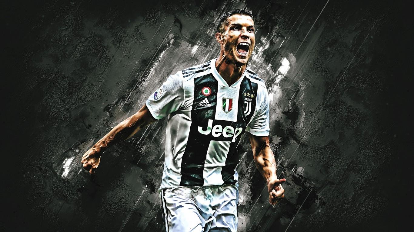 Download 1366x768 Cristiano Ronaldo, Juventus Fc, Football