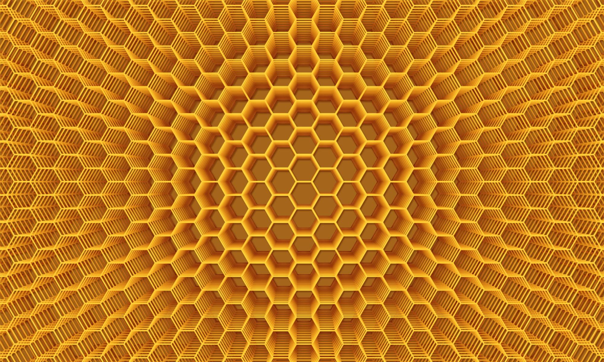 Photo of yellow octagon pattern HD wallpaper