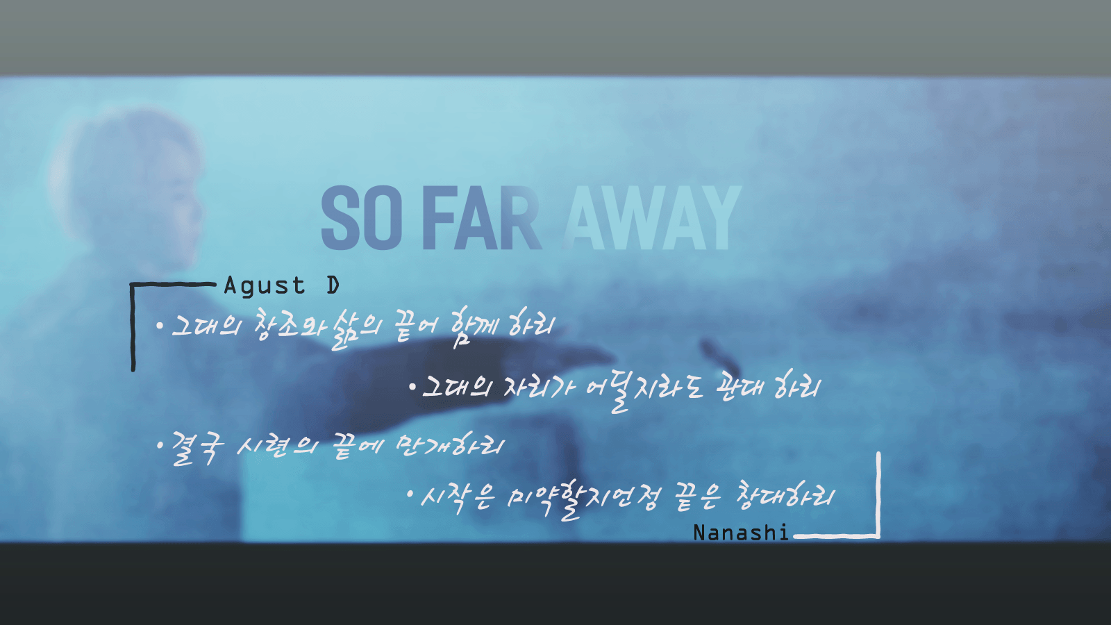 So far away. Track 10 Agust D D BTS Suga 1st