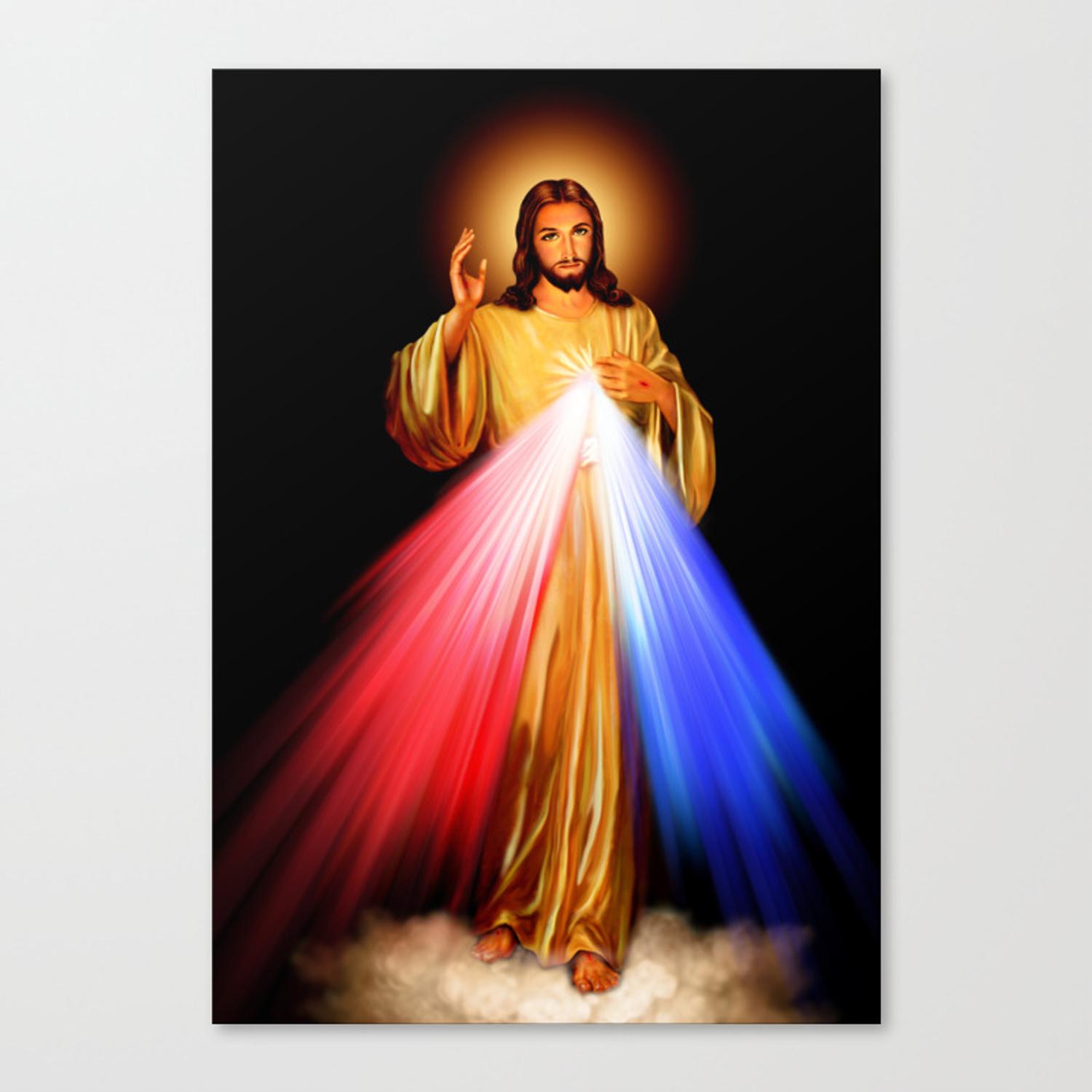 Jesus Divine Mercy I trust in you Religion Religious Catholic Christmas Gift Canvas Print