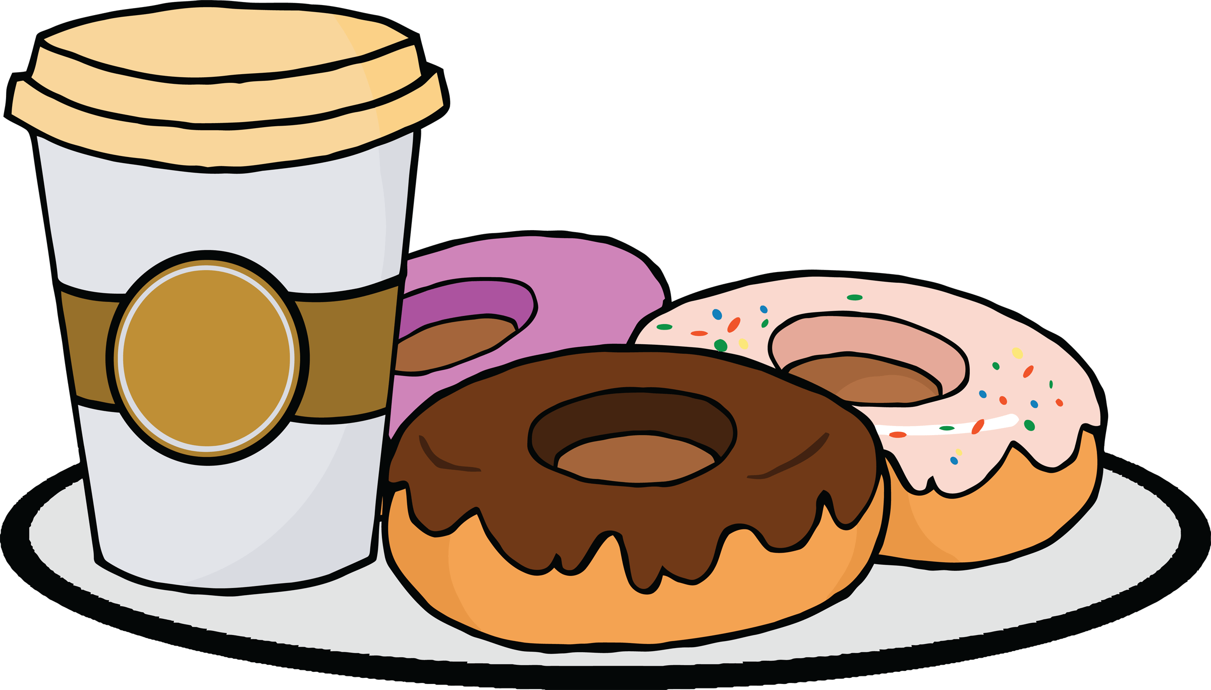 Donut clipart coffee, Donut coffee Transparent FREE