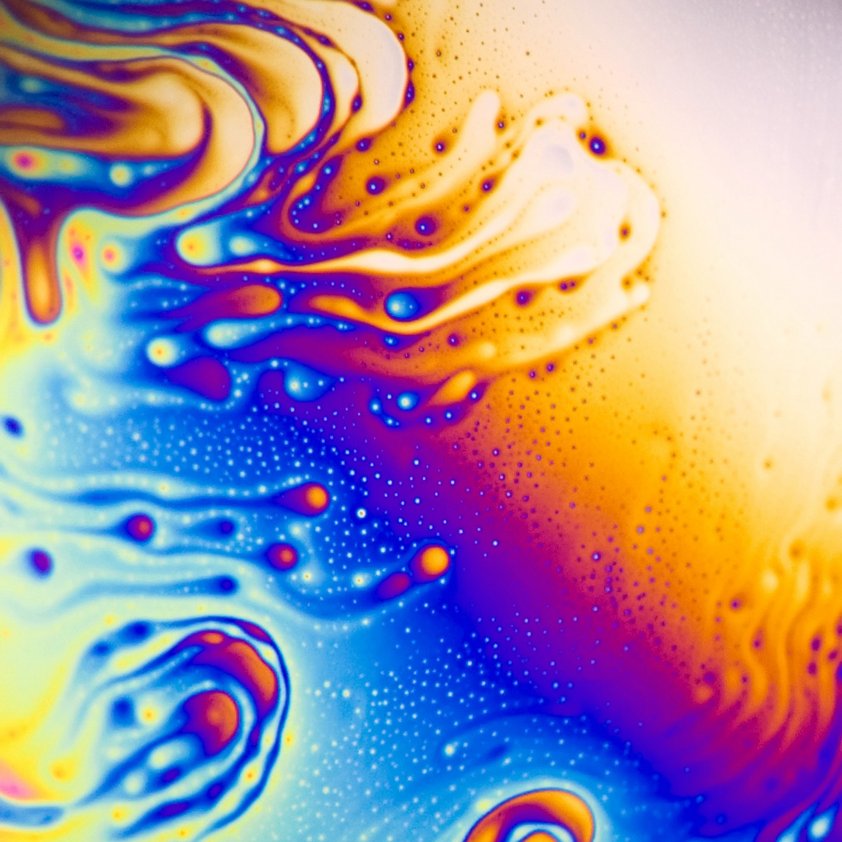 Download 2932x2932 wallpaper colorful, liquid, stains