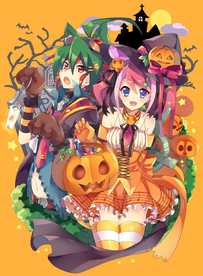 Halloween. Anime, Yuri anime, Anime art