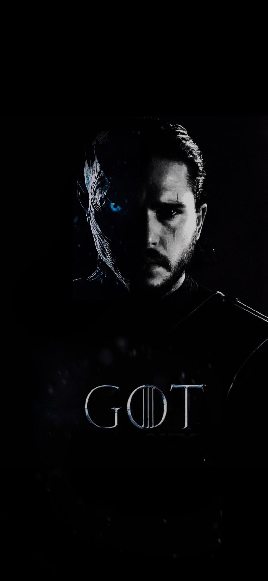 Game of Thrones Jon Snow / Night King. iPhone X Wallpaper