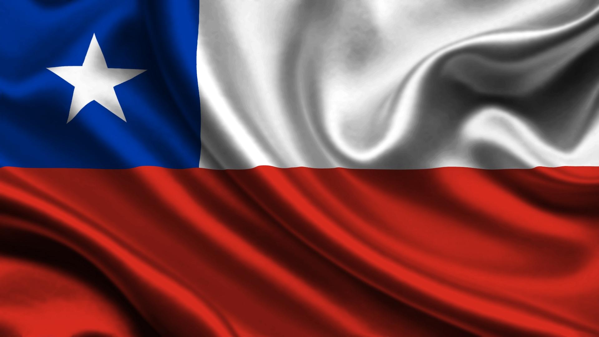Download wallpaper 1920x1080 chile, satin, flag HD background