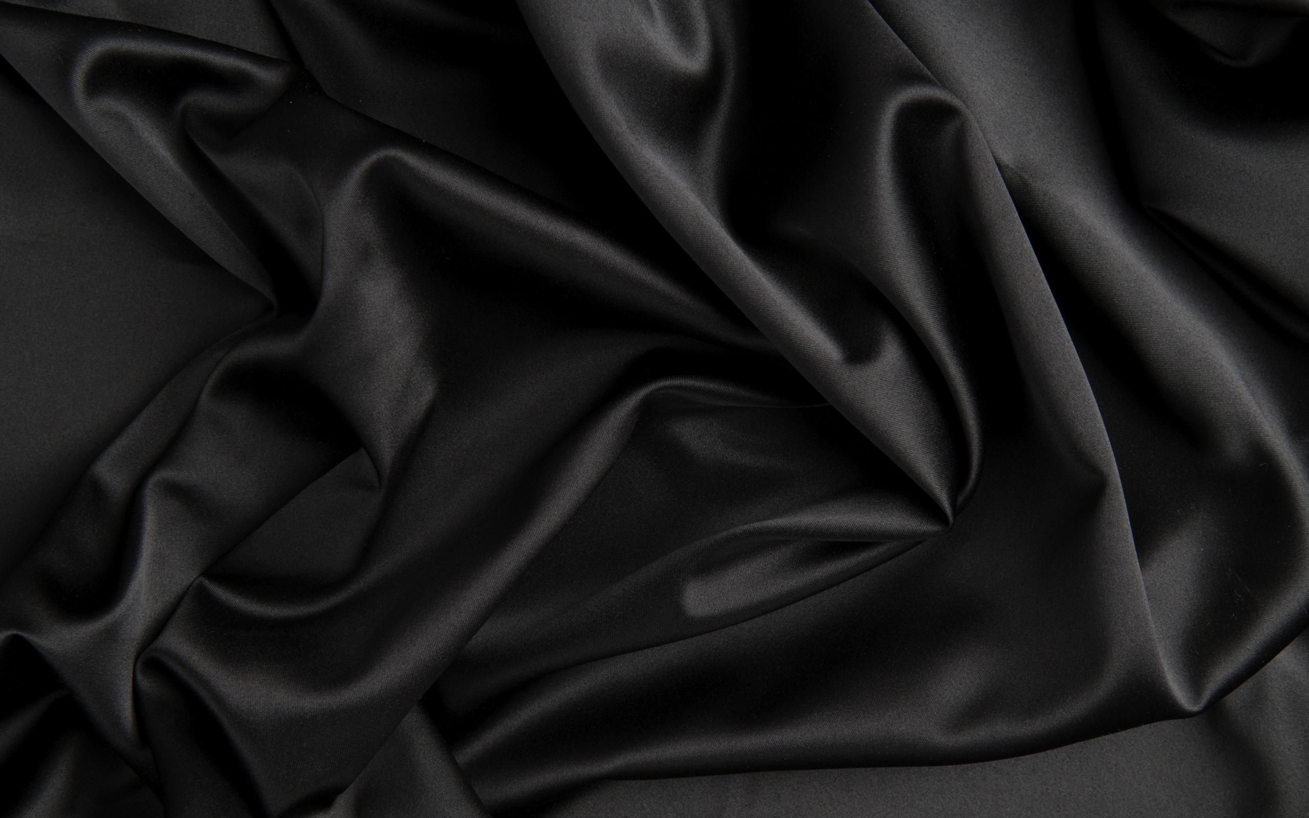 silk, texture, folds, black, satin, fabric desktop