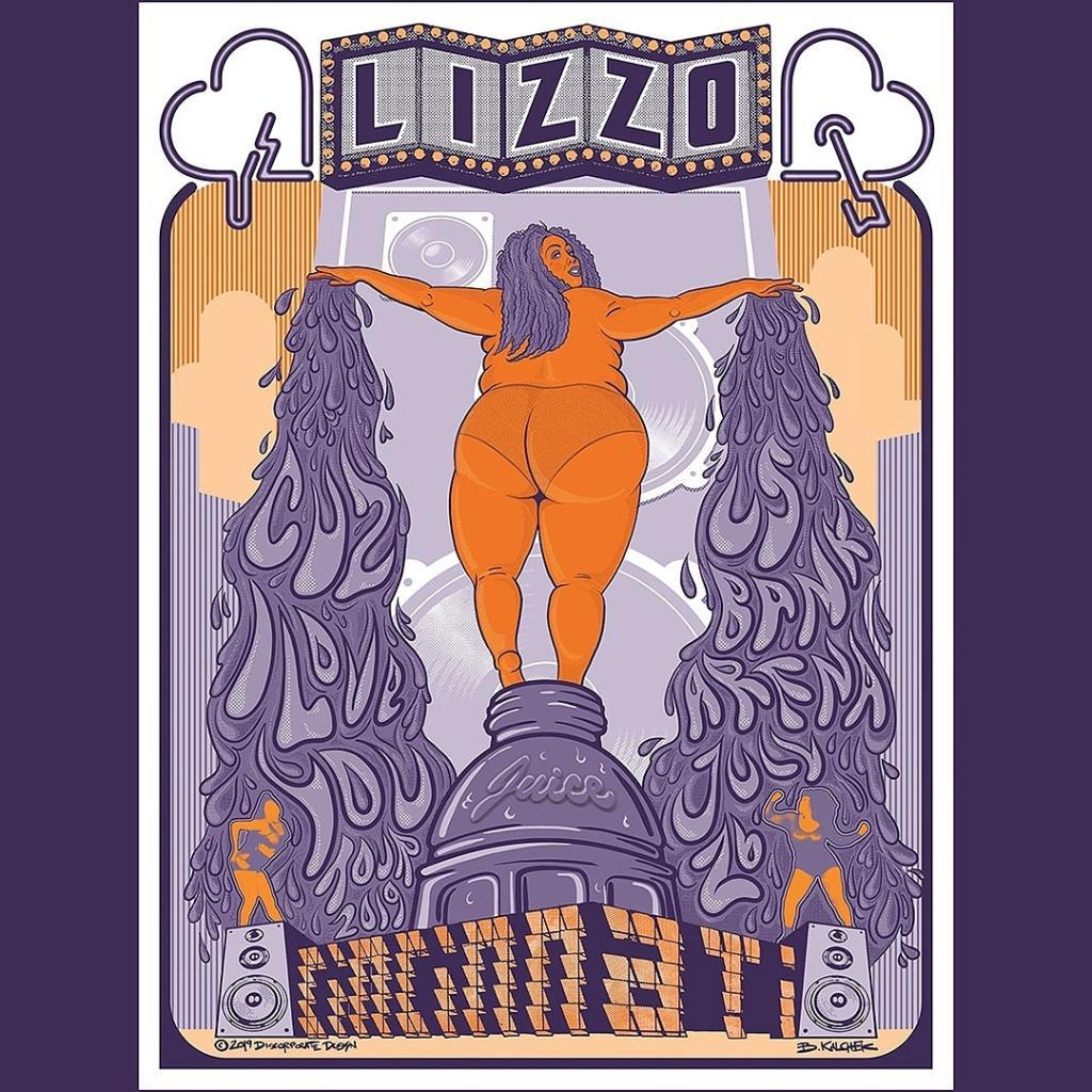 Concert poster my brother did for the upcoming Lizzo concert