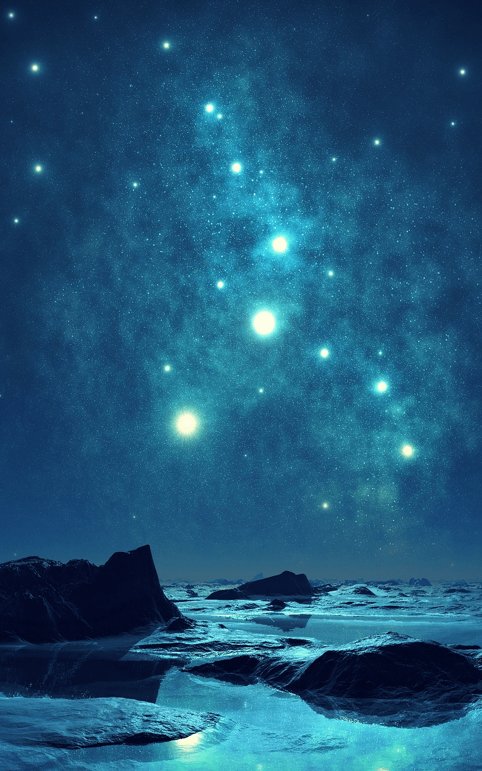 Download 1600x2560 Beautiful Stars, Night, Sky Wallpaper
