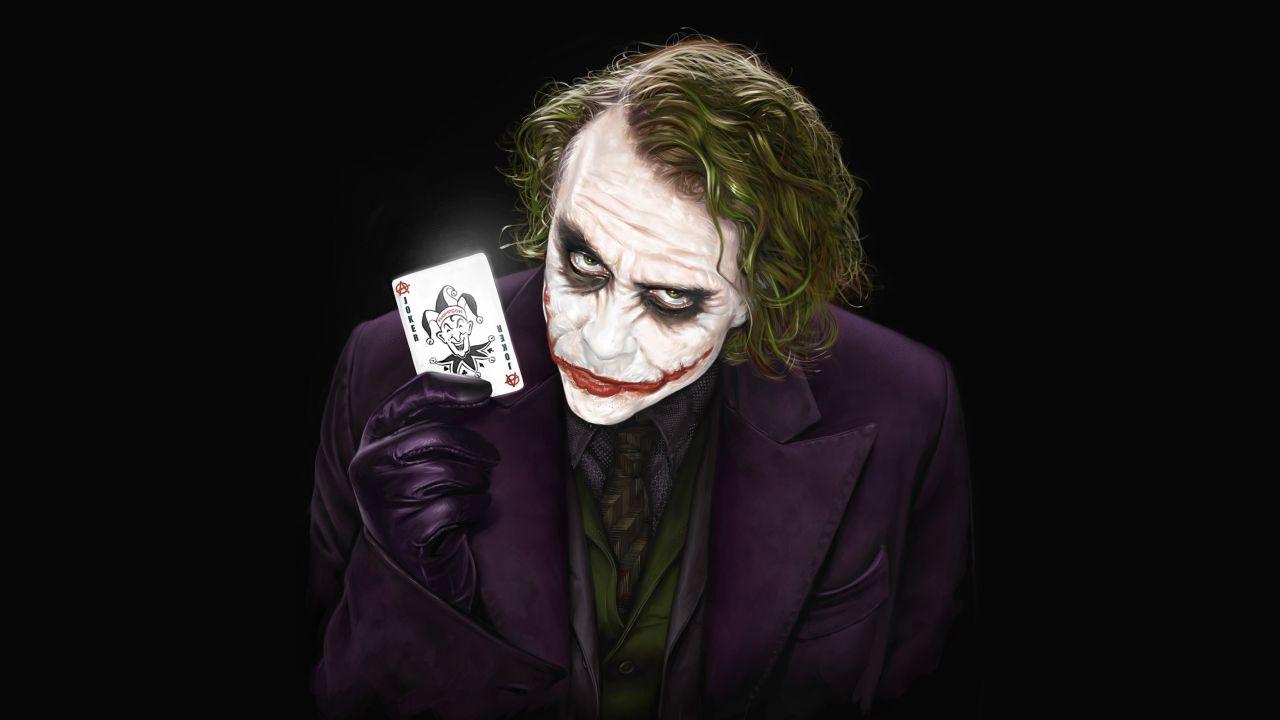 Wallpaper Joker, Heath Ledger, The Dark Knight, HD, Creative