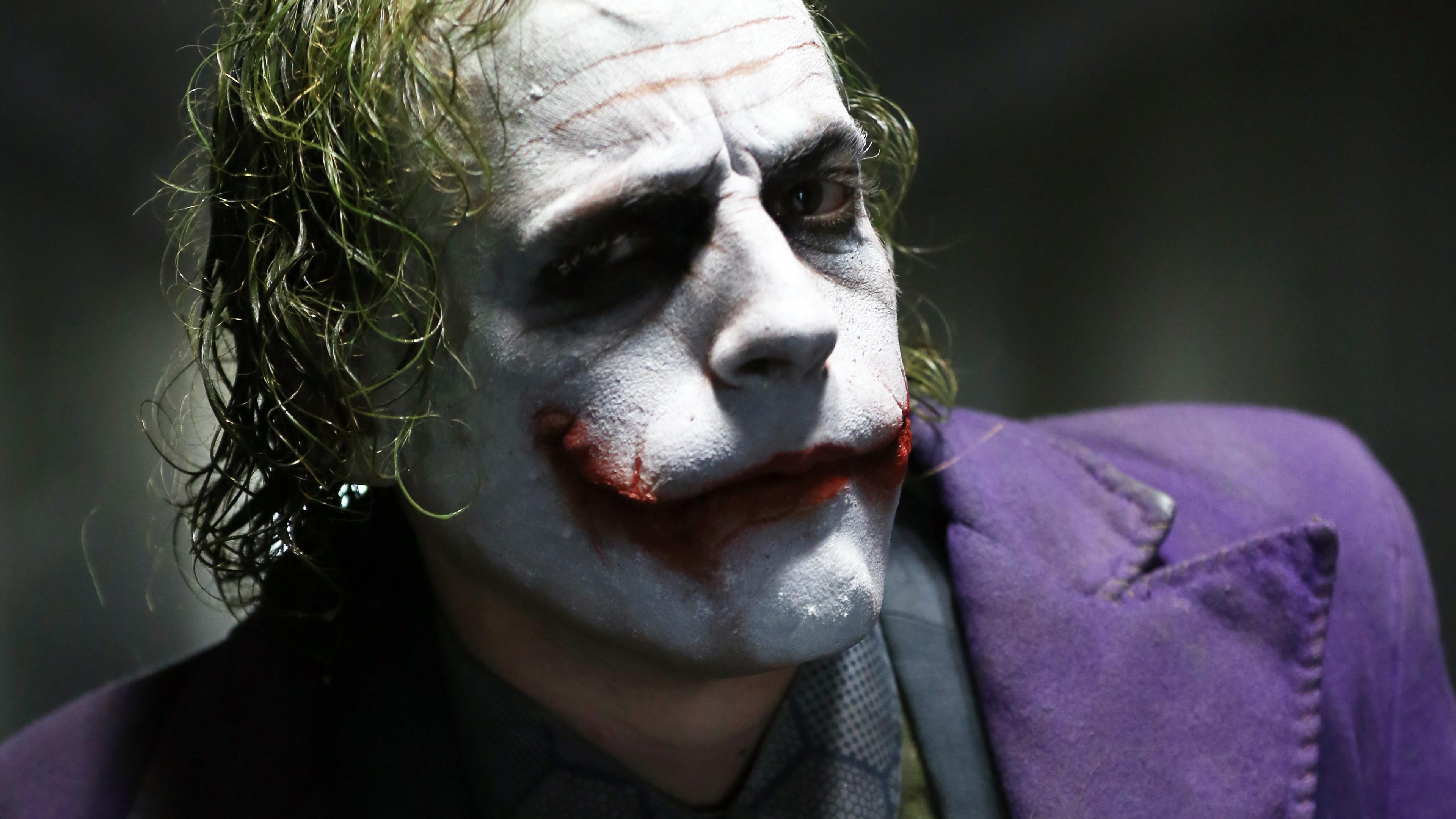 Joker Heath Ledger 4k, HD Superheroes, 4k Wallpaper, Image