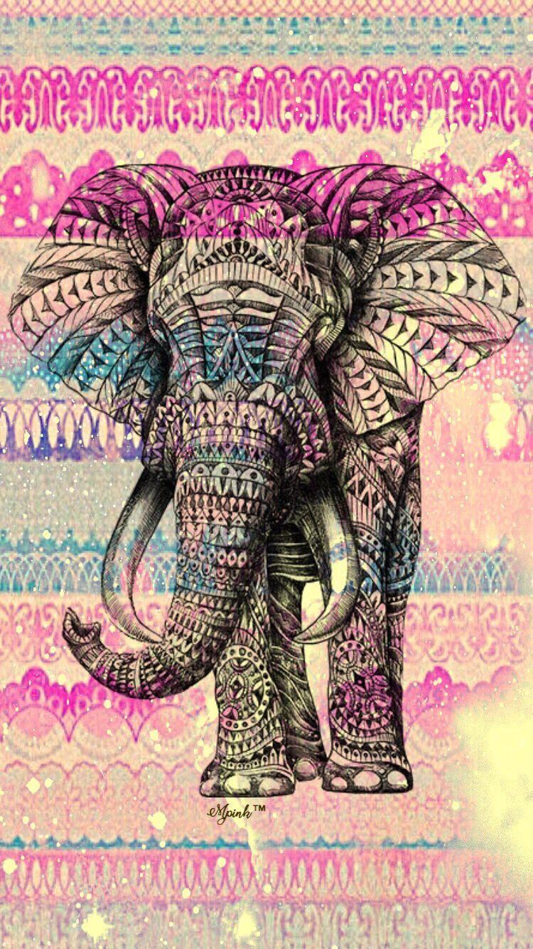 Vintage Boho Elephant Wallpaper IPhone Android Wallpaper I