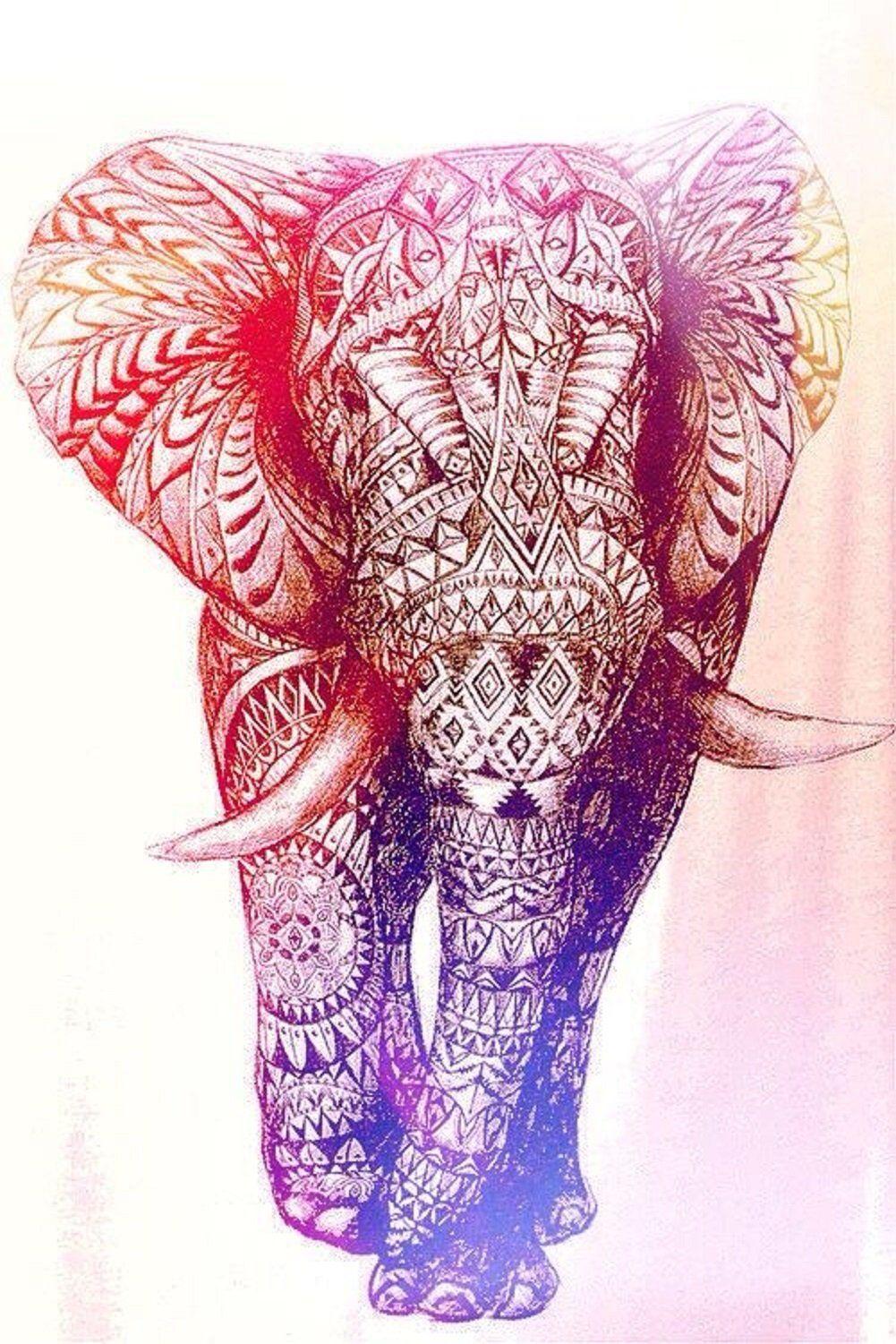 Boho. Elephant tattoos, Elephant