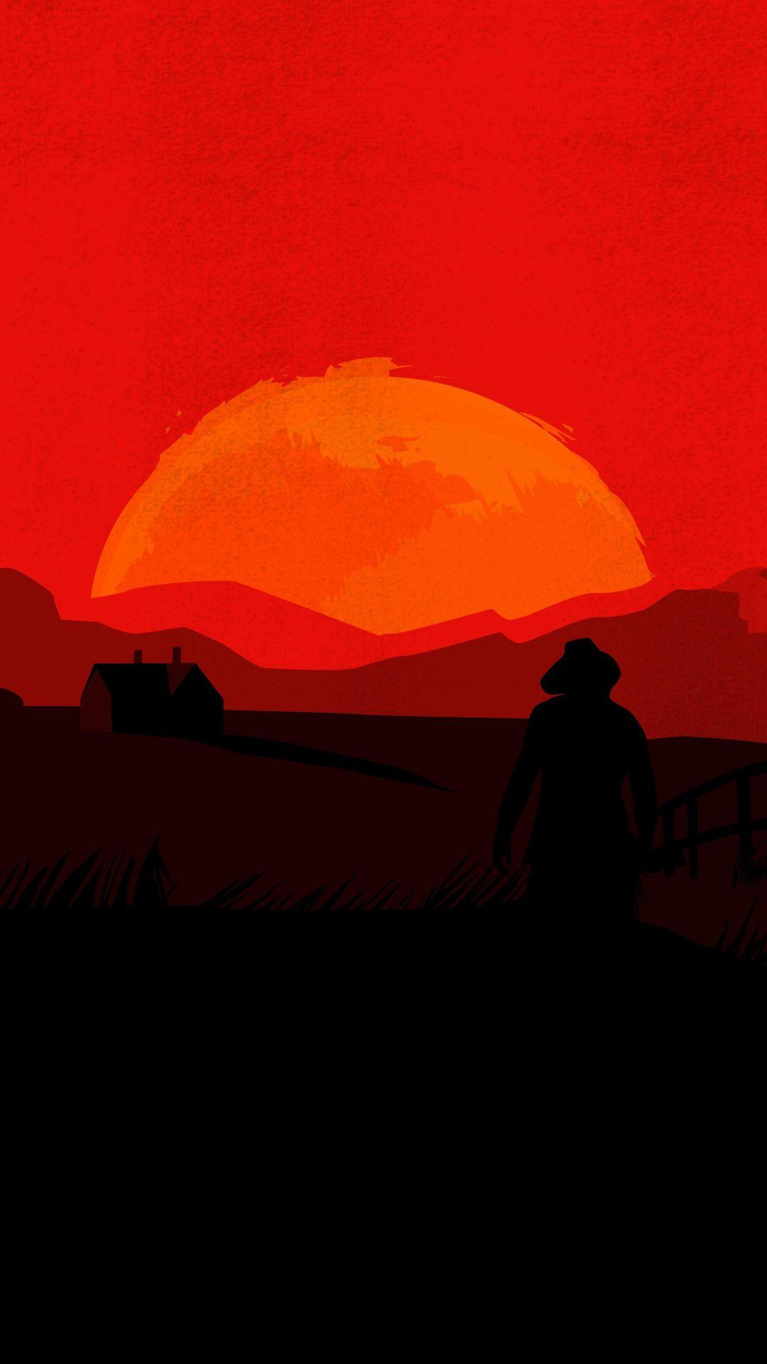 Download 1080x1920 Wallpaper Red Dead Redemption Red Dead Redemption, Red, Afterglow, Sunset. Red dead redemption, Red dead redemption ii, Digital art beginner