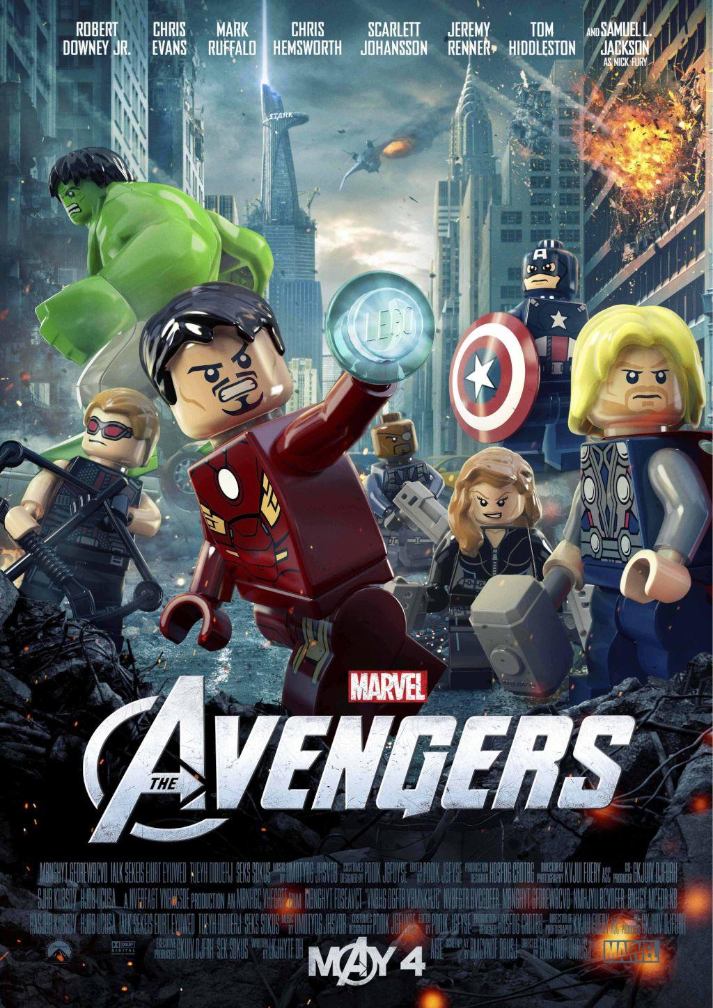 The Avengers Lego Edition Movie Poster Wallpaper Image for iPad mini 3