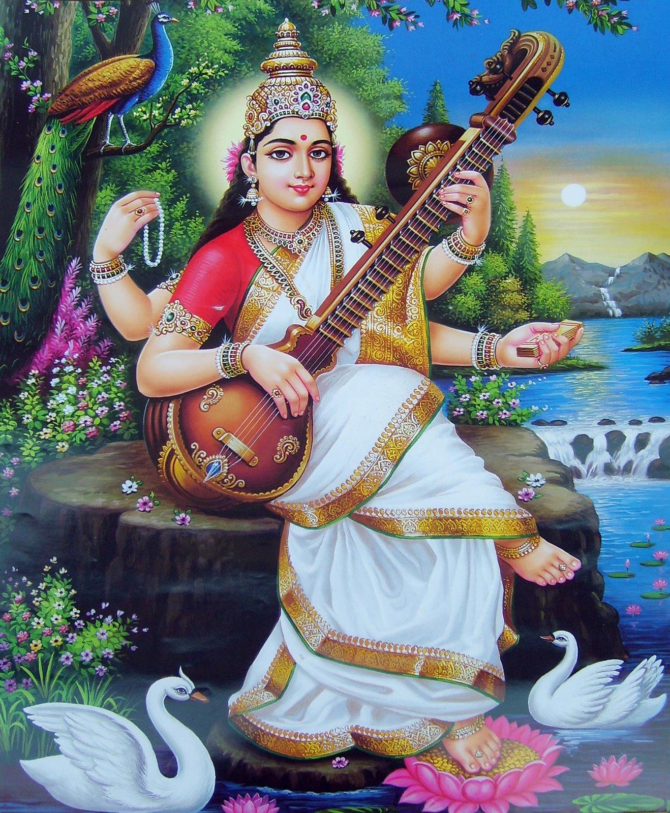Saraswati Devi Picture.