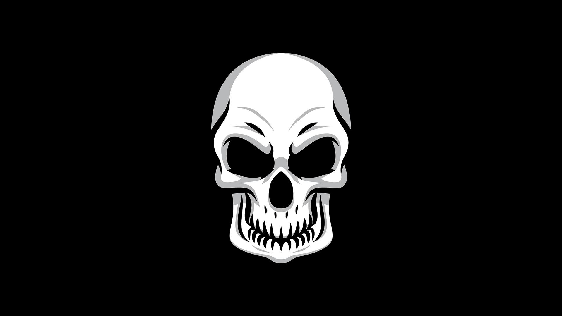 Skull Minimal, HD Others, 4k Wallpaper, Image, Background