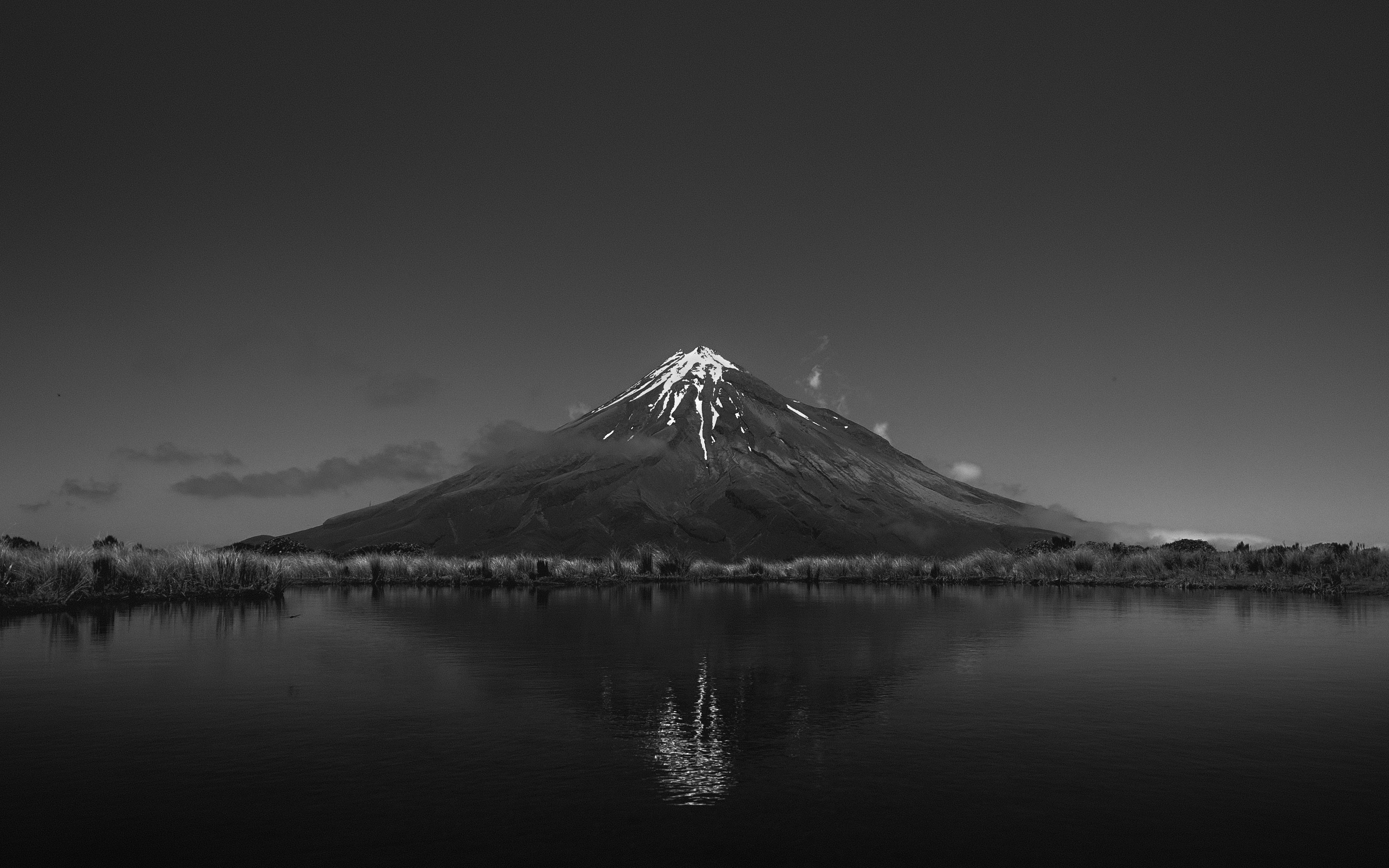Grayscale Photo of Volcano · Free