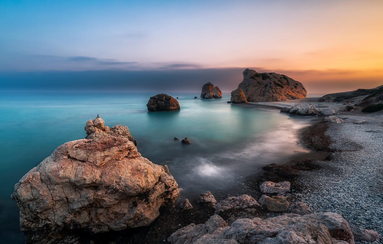 Wallpapers sea, rocks, Cyprus, Aphrodite Rock image for