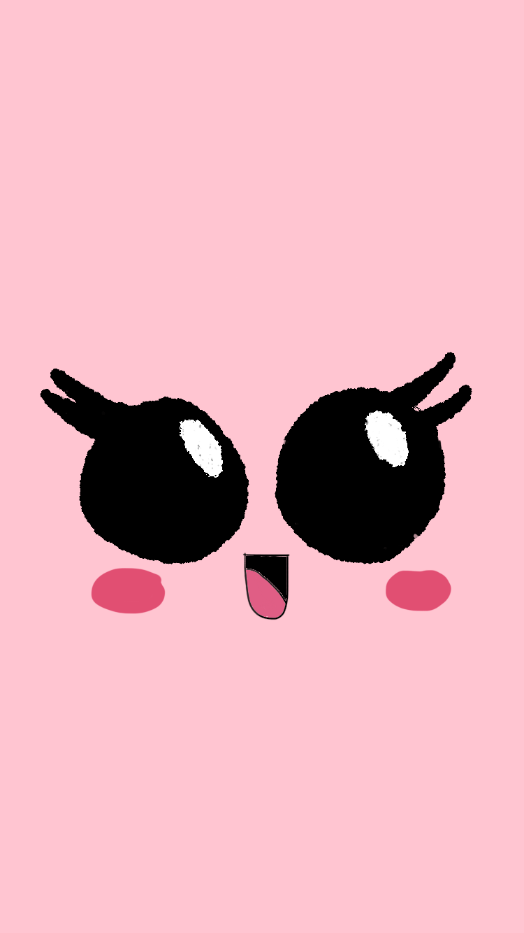 Cute Pink Kawaii Face With Blush Ask For This Picture