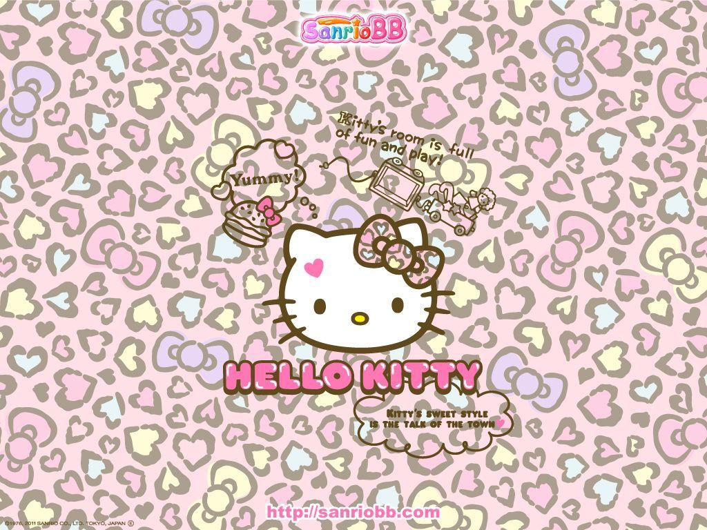 Hello Kitty Animal Print Wallpaper at