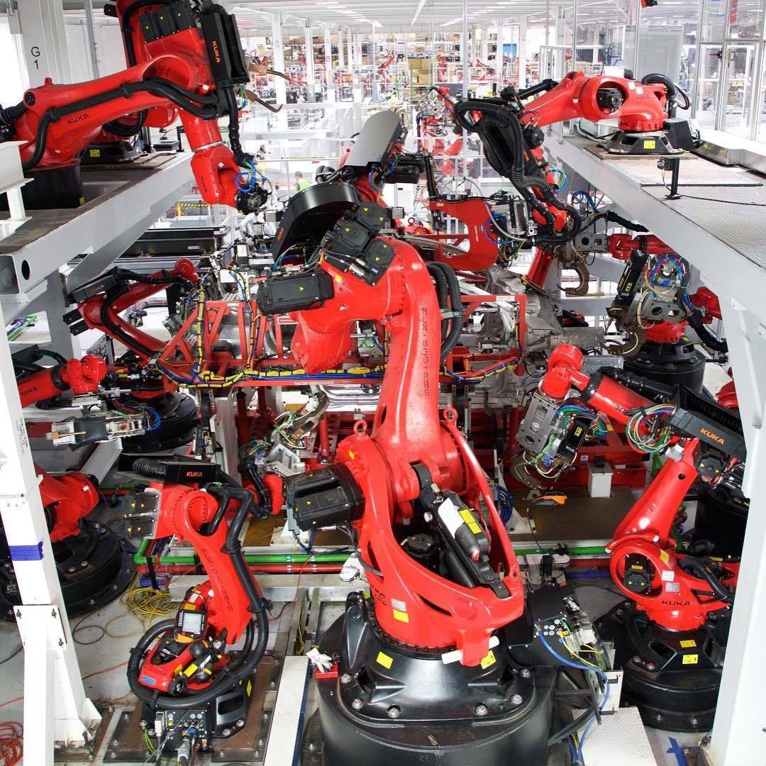 Elon Musk Shares Image Of Model X Production Line. Cool