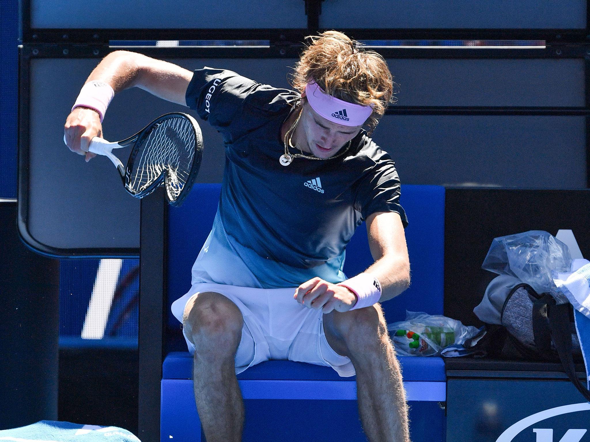 Australian Open 2019: Alexander Zverev suffers meltdown as