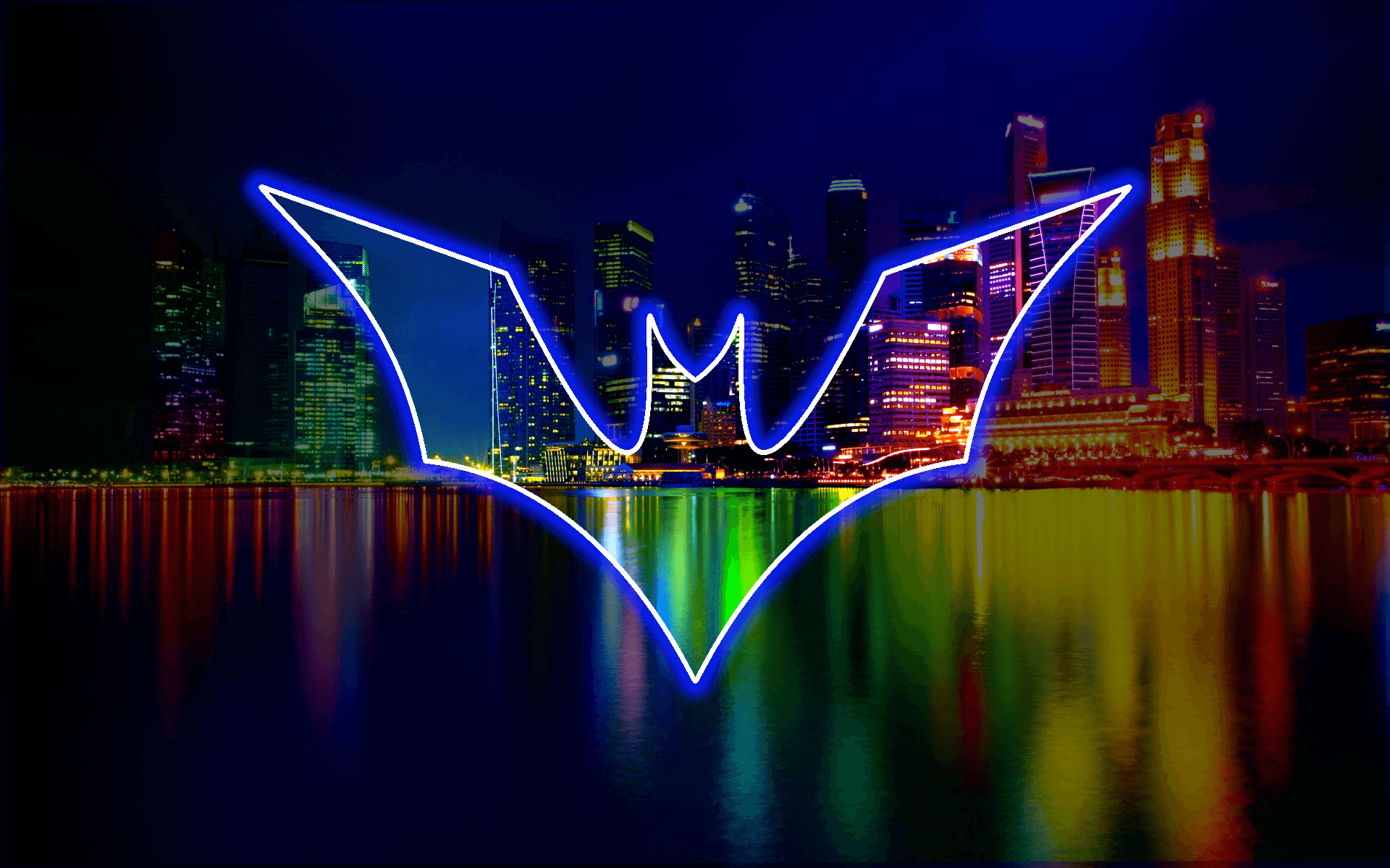 Neon Batman HD Wallpaper