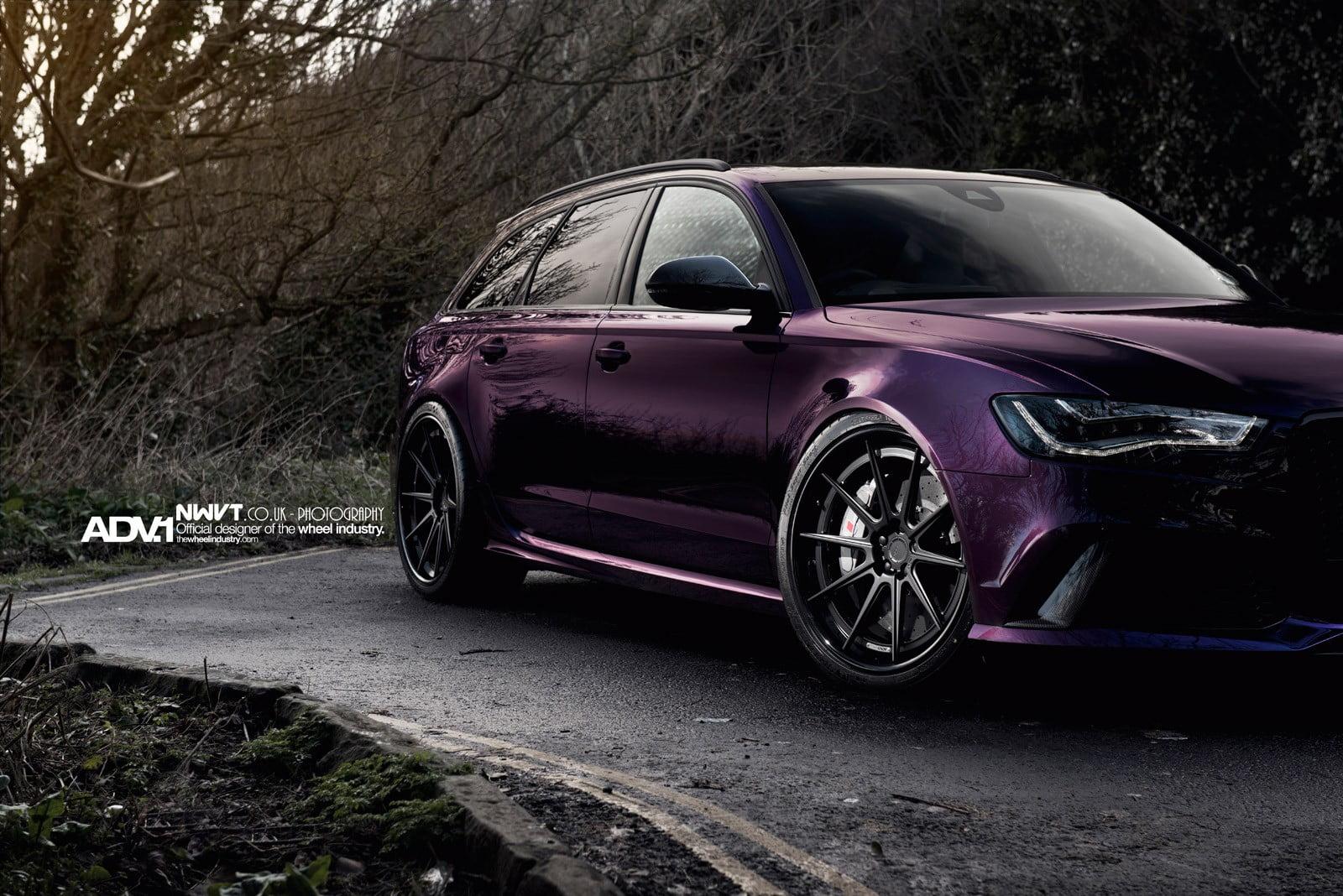 Purple 5 Door Hatchback, Audi, RS Audi RS4 Avant, Purple
