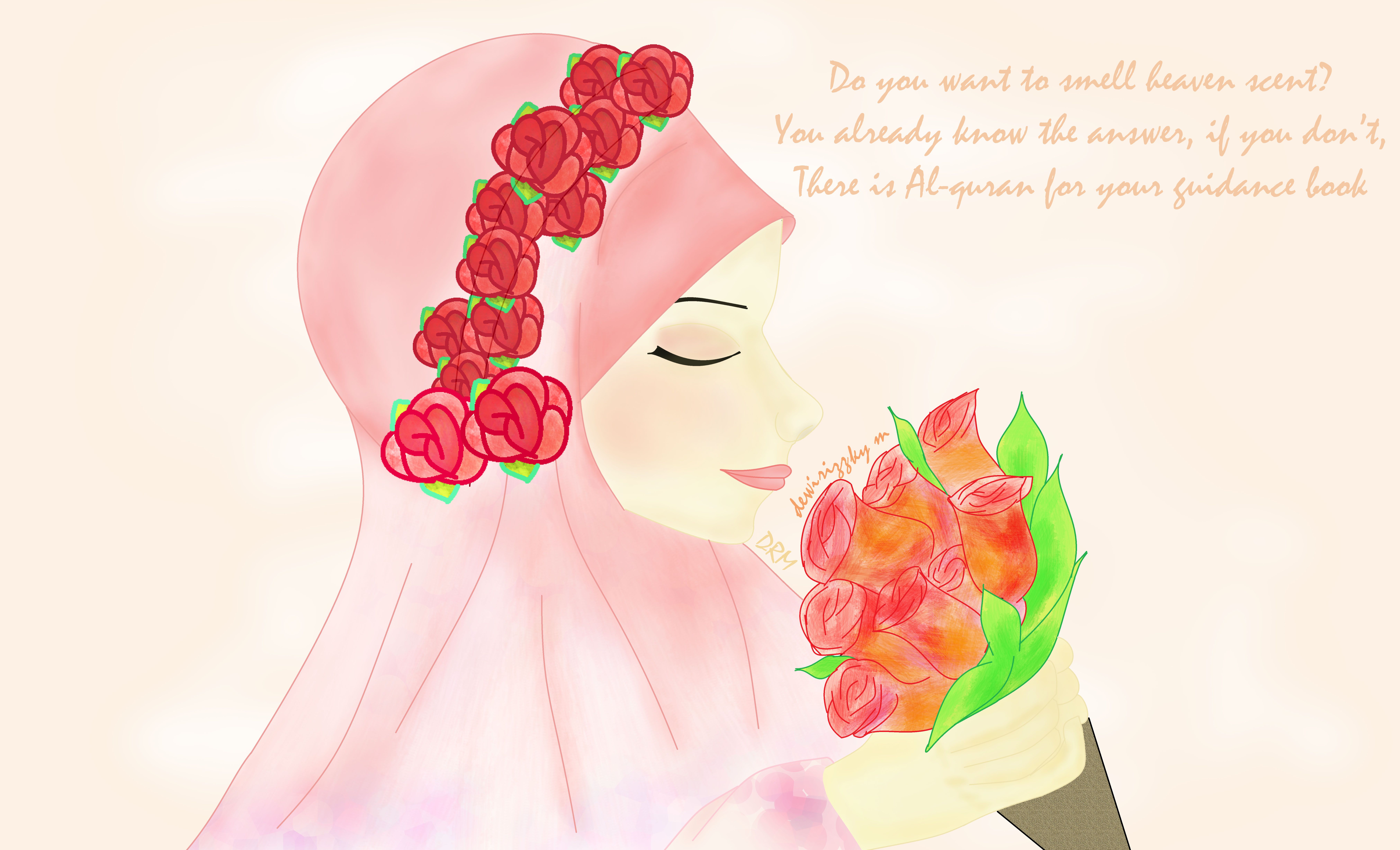 Cartoon Muslim Girl Wallpaper