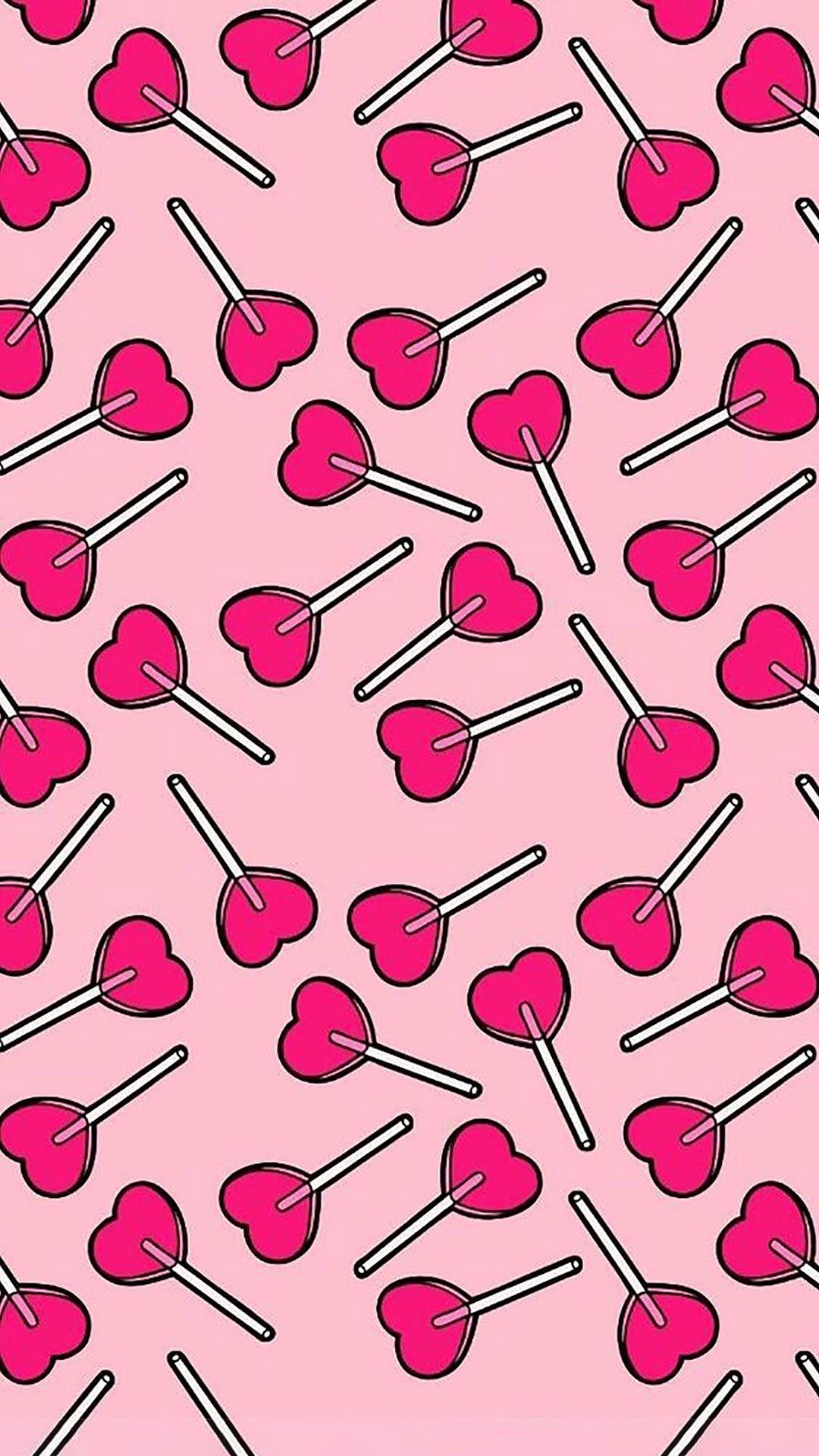 Heart Lollipops ❤️. WALLPAPER. ♡. iPhone wallpaper
