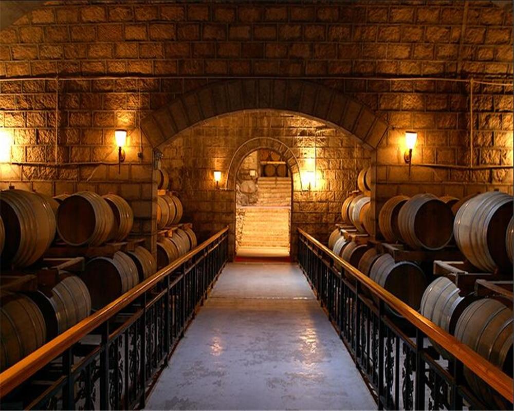US $8.85 41% OFF. beibehang Custom 3D Vintage Wine Wallpaper Winery Barrel Personality Creative Wallpaper Bar Music Meal Bar Background Wall Paper In