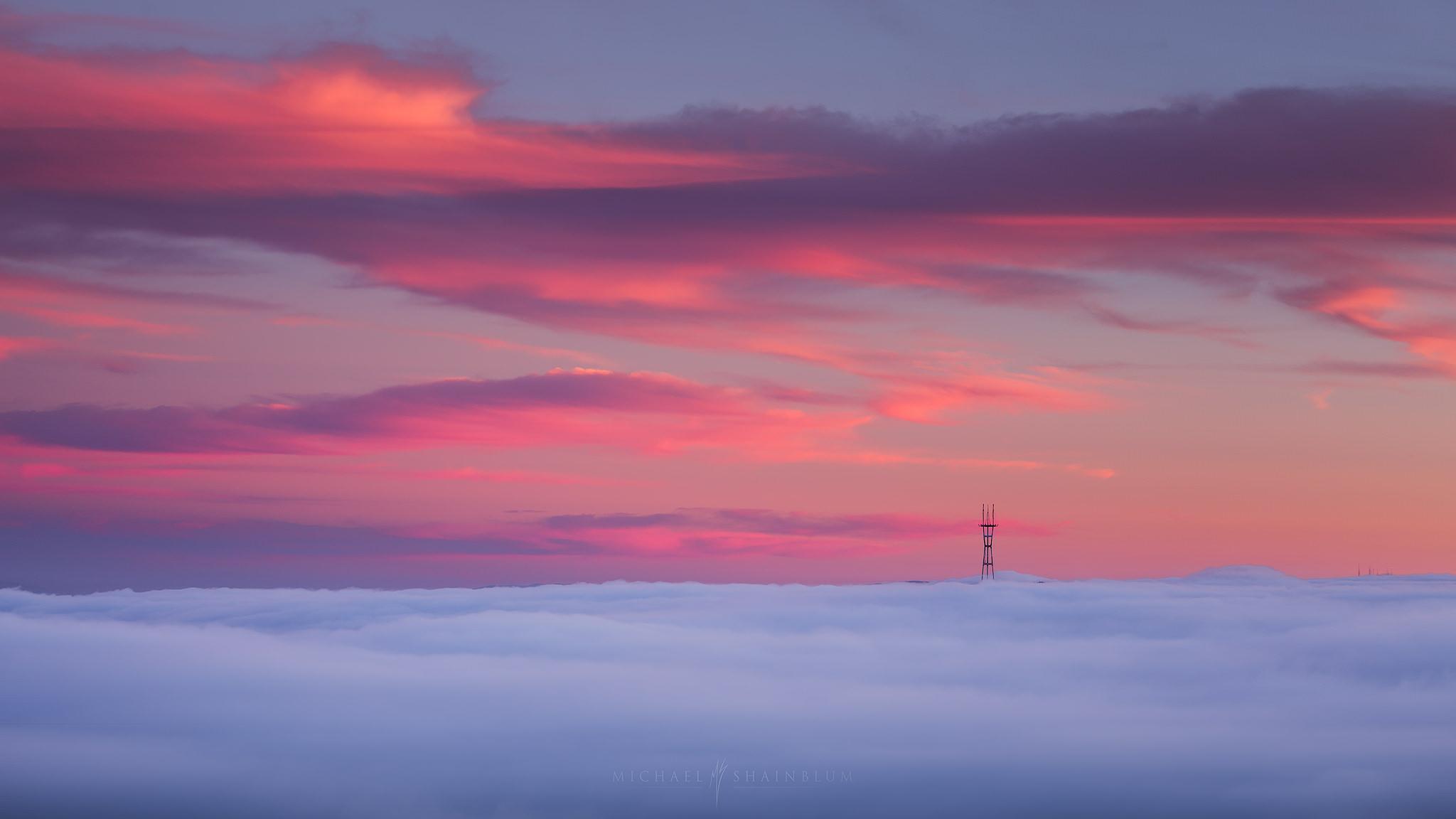 Cotton Candy Skies San Francisco, sunset fog photography