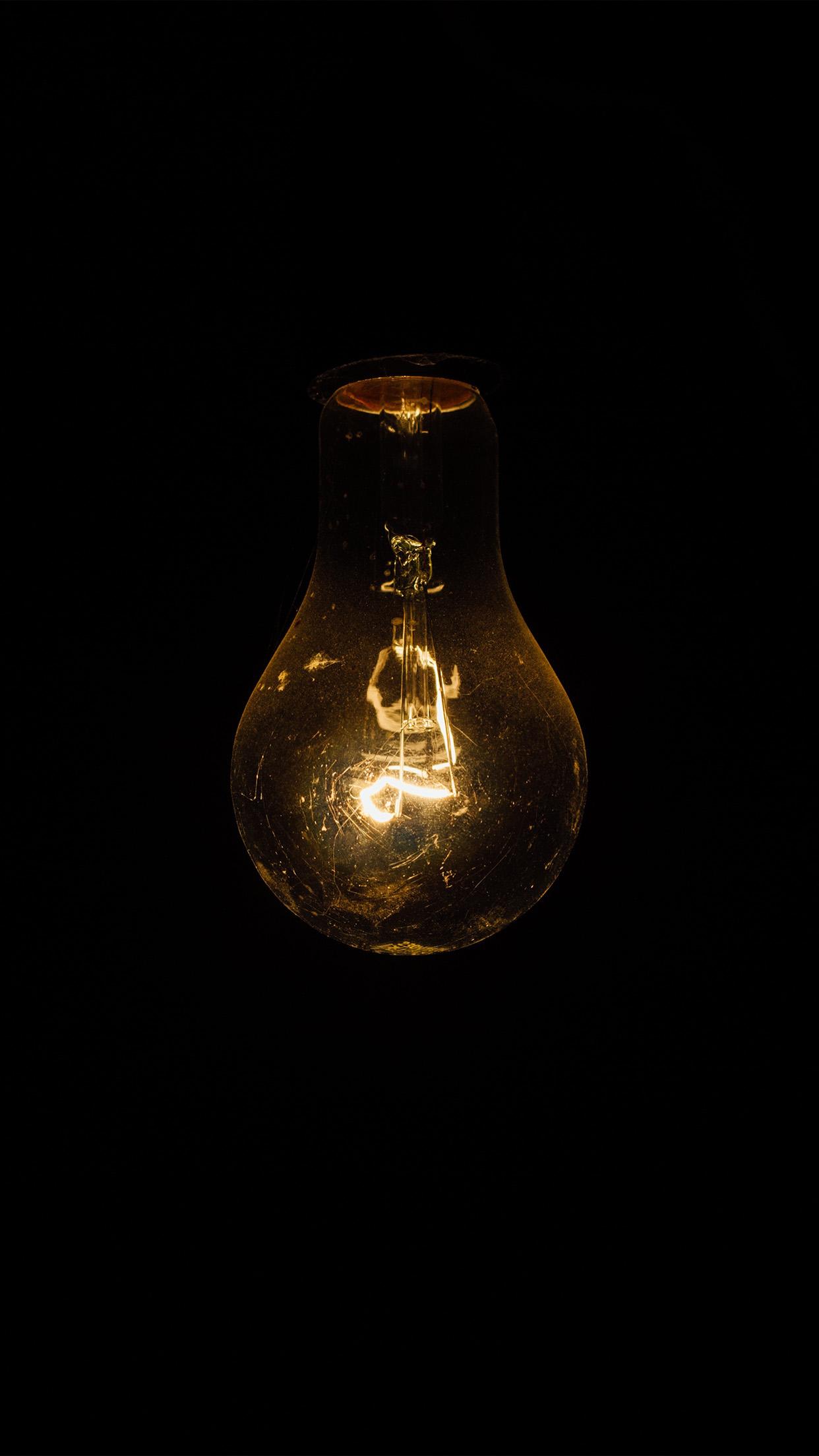 Incandescent Light Bulb Close Up Dark iPhone 6+ HD Wallpapers