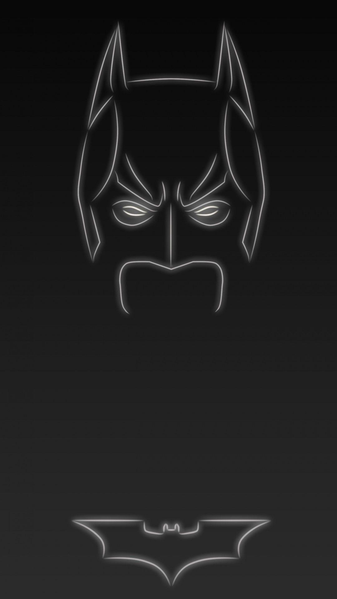 Dark knight the Batman. Tap to see more Superheroes Glow With Neon