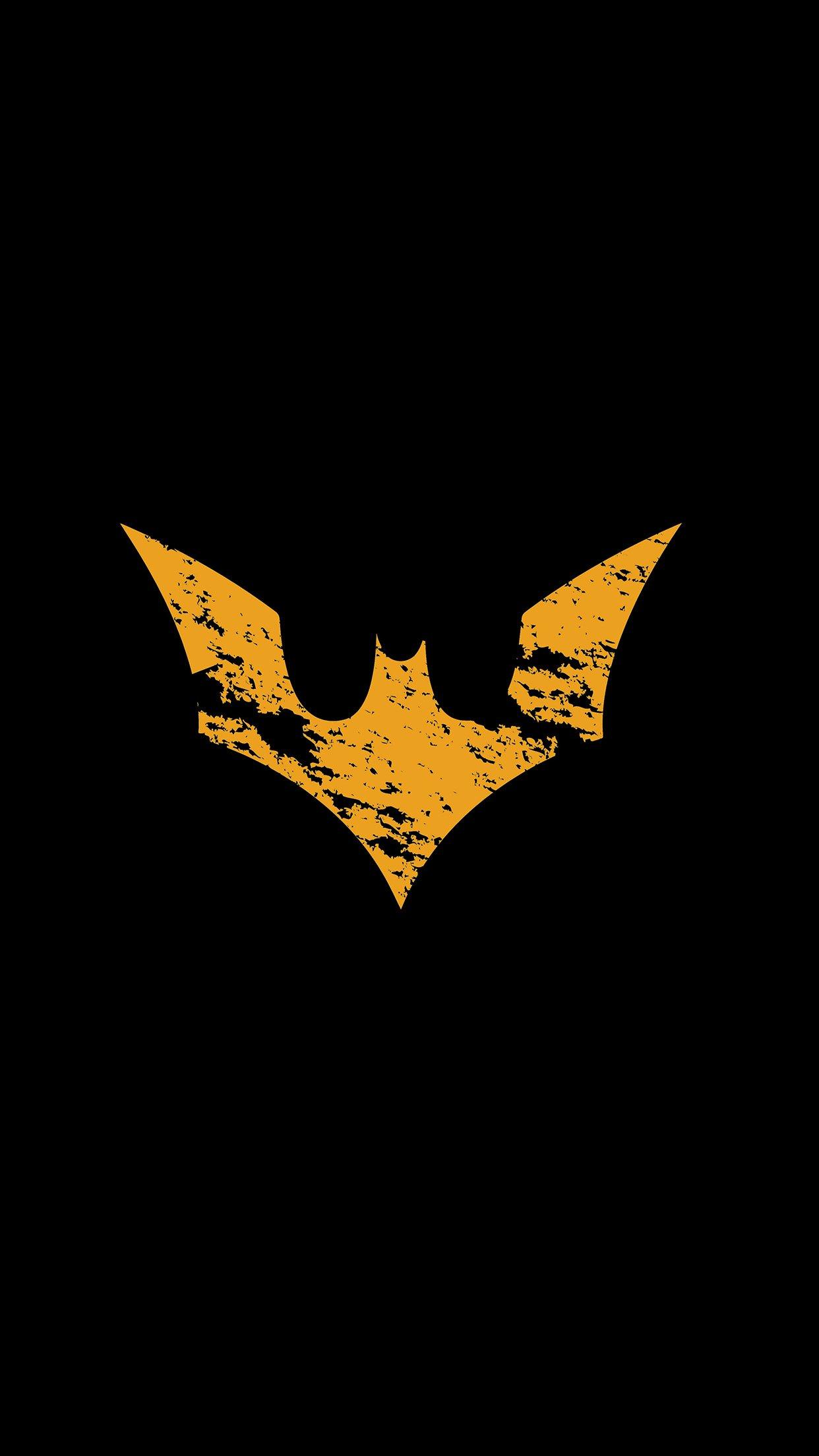 iPhone X wallpaper. batman logo yellow dark hero art
