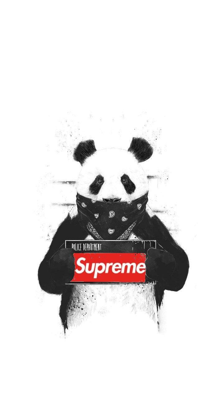 Panda supreme. Supreme wallpaper, Supreme iphone