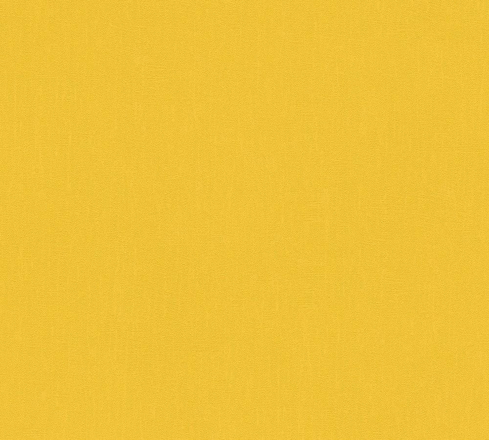 Wallpaper Textured Plain Yellow AS Creation 3462 61