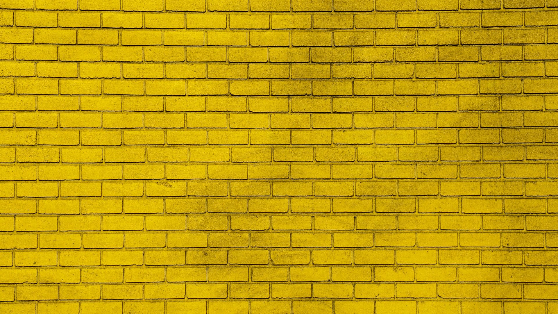 Download wallpaper 1920x1080 wall, brick, yellow, paint
