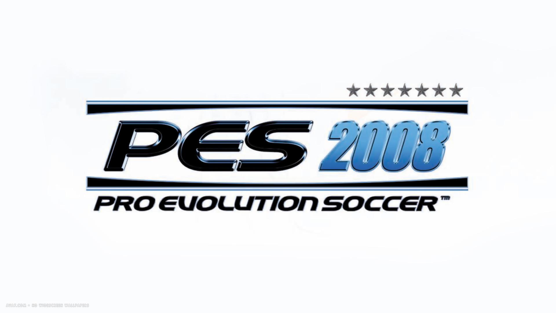 pro evolution soccer 2008 game logo HD widescreen wallpaper