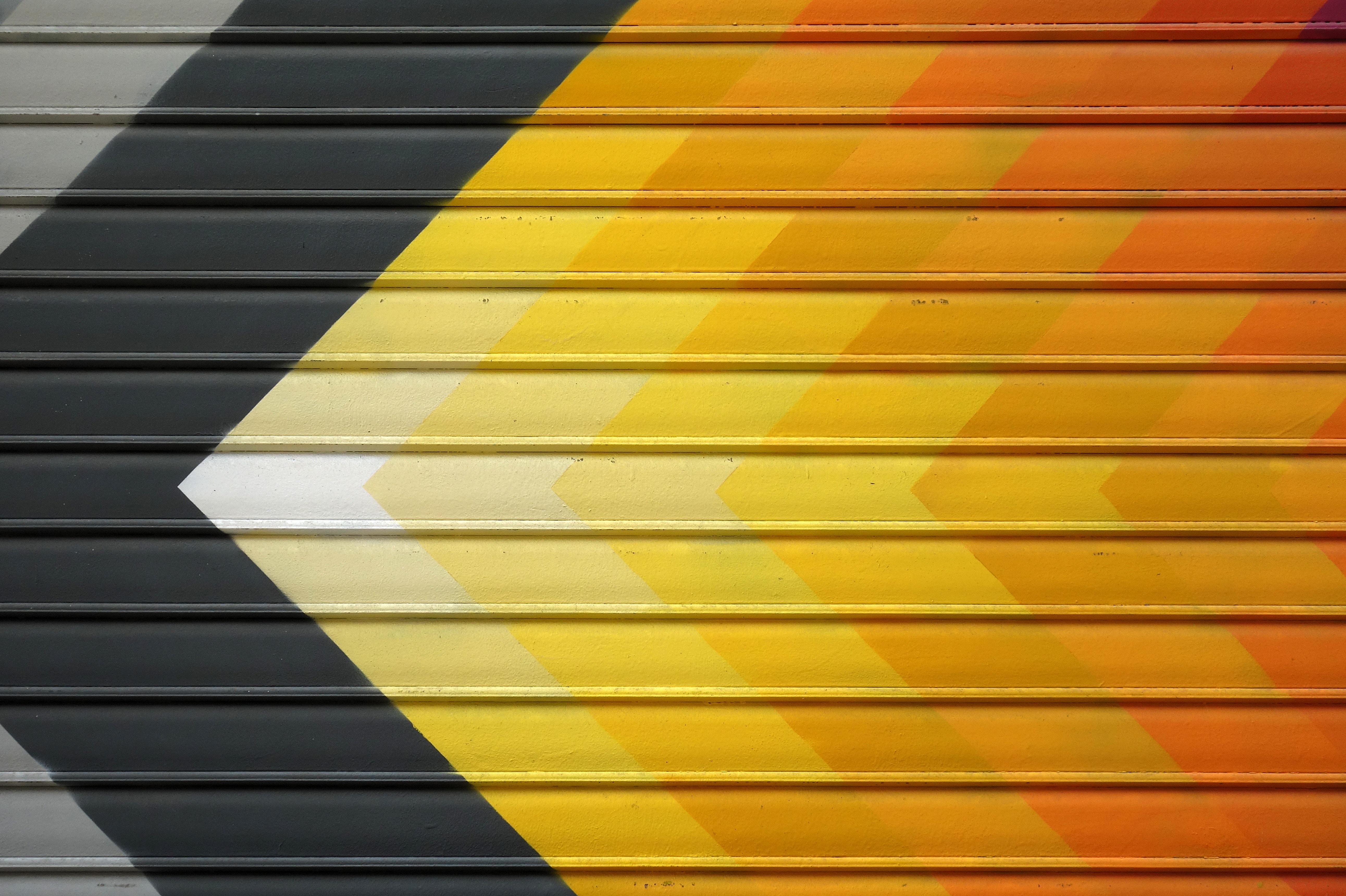 Wallpaper Arrows, Colored, Yellow, Paint, Texture, HD, 5K
