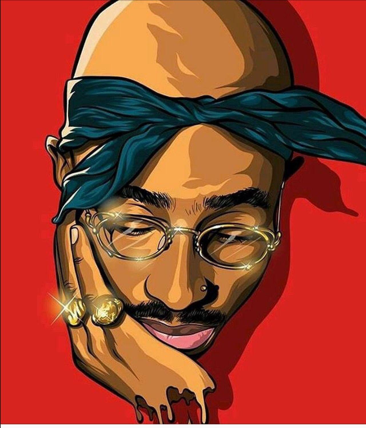 2pac Cartoon Wallpapers Wallpaper Cave