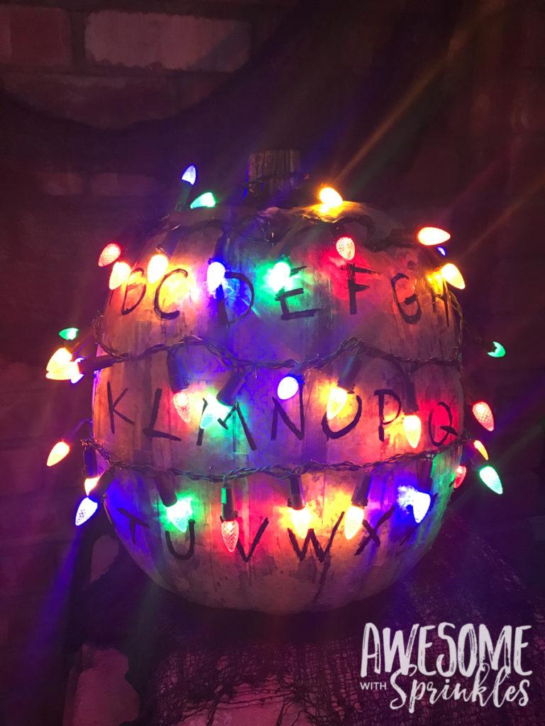 Stranger Things Alphabet Wall Pumpkin Decor