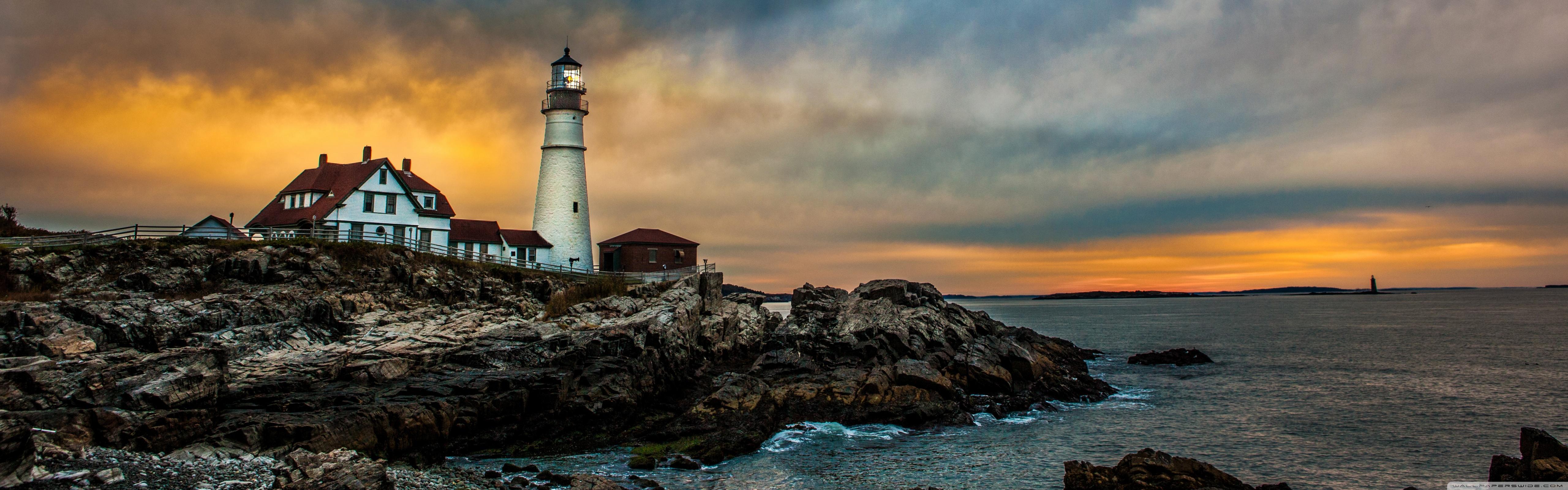 Portland Head Light Lighthouse ❤ 4K HD Desktop Wallpaper