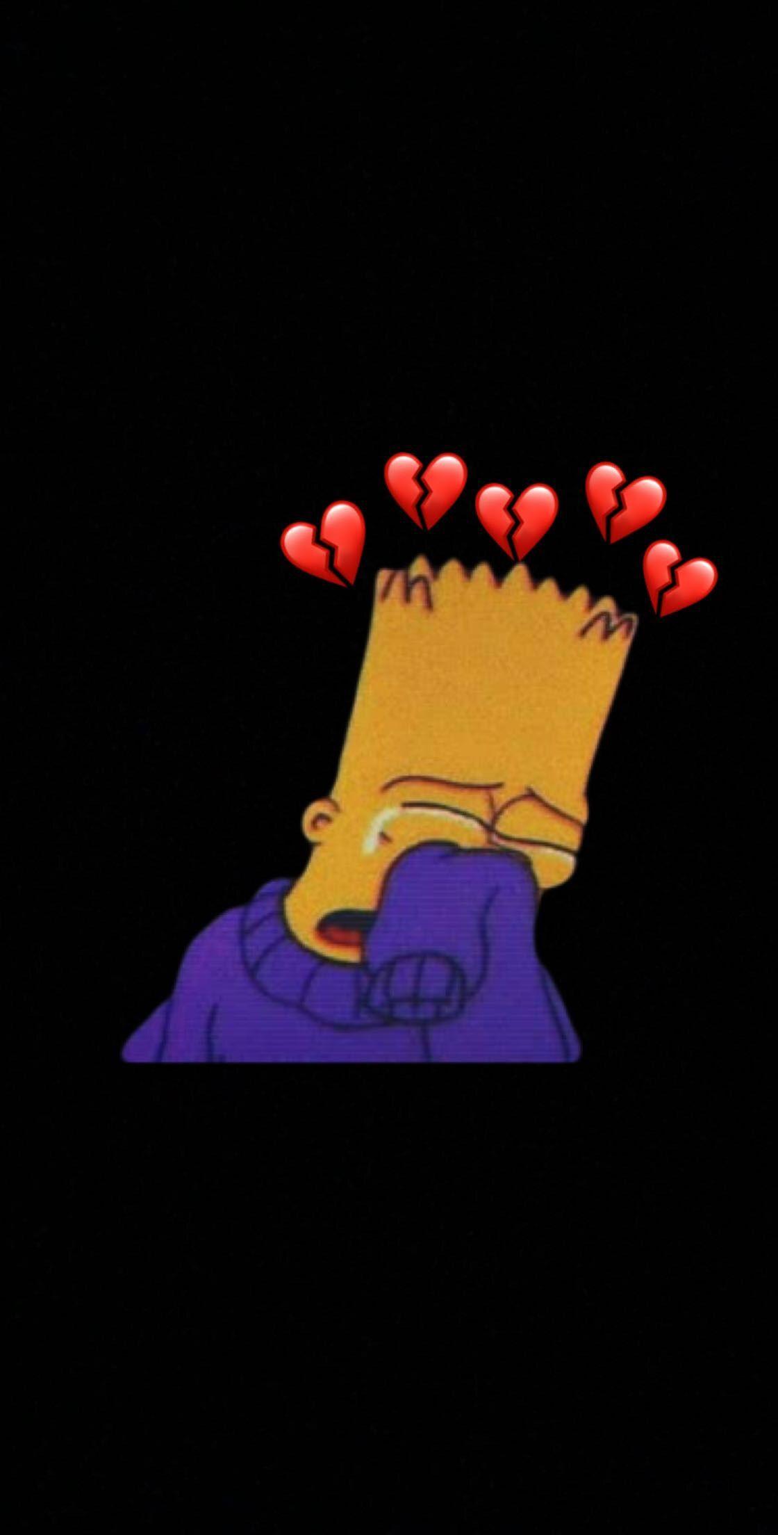 Bart simpson sad broken heart HD wallpapers