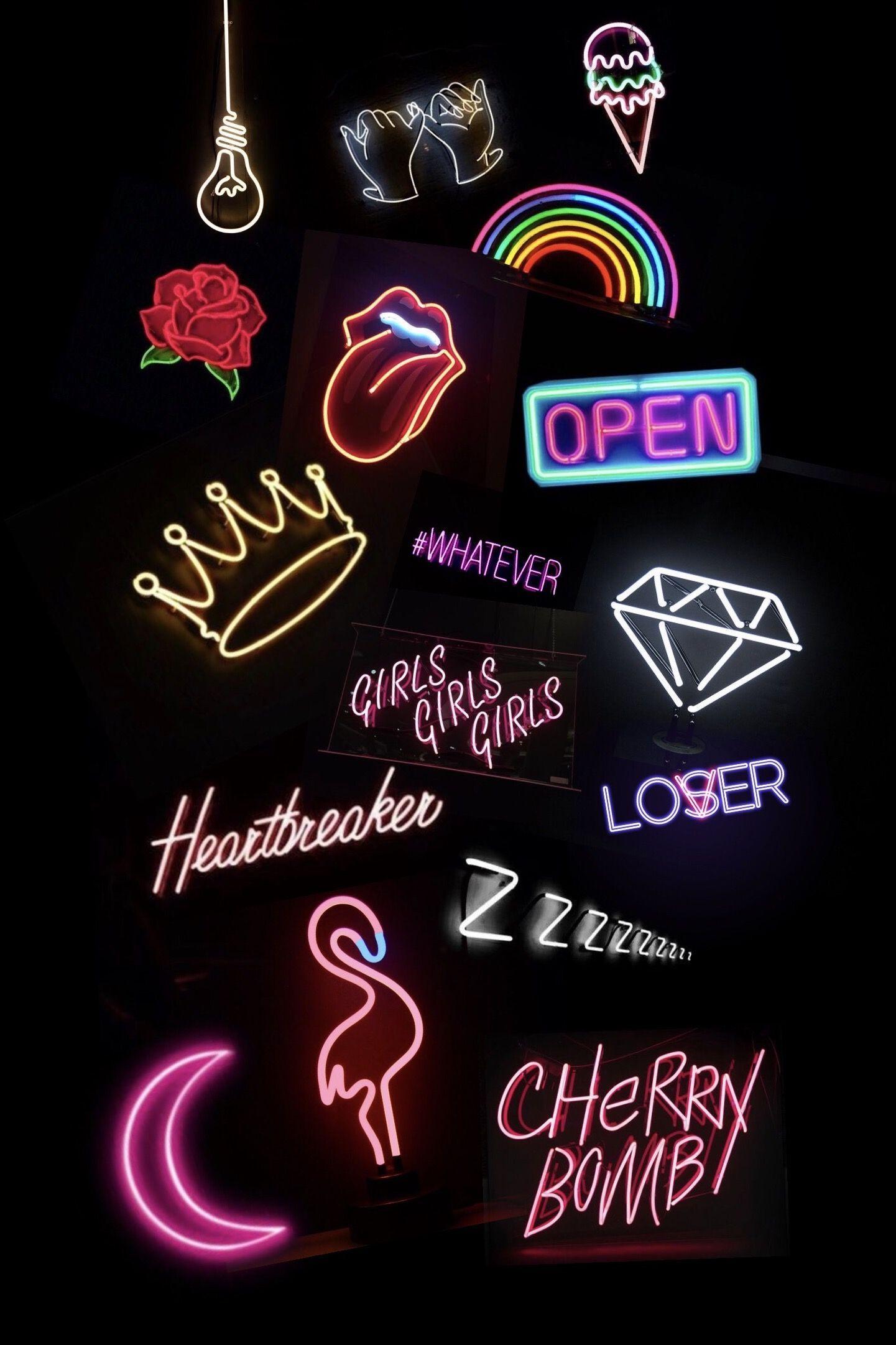 Aesthetic Neon Lock Screen Wallpaperwalpaperlist.com